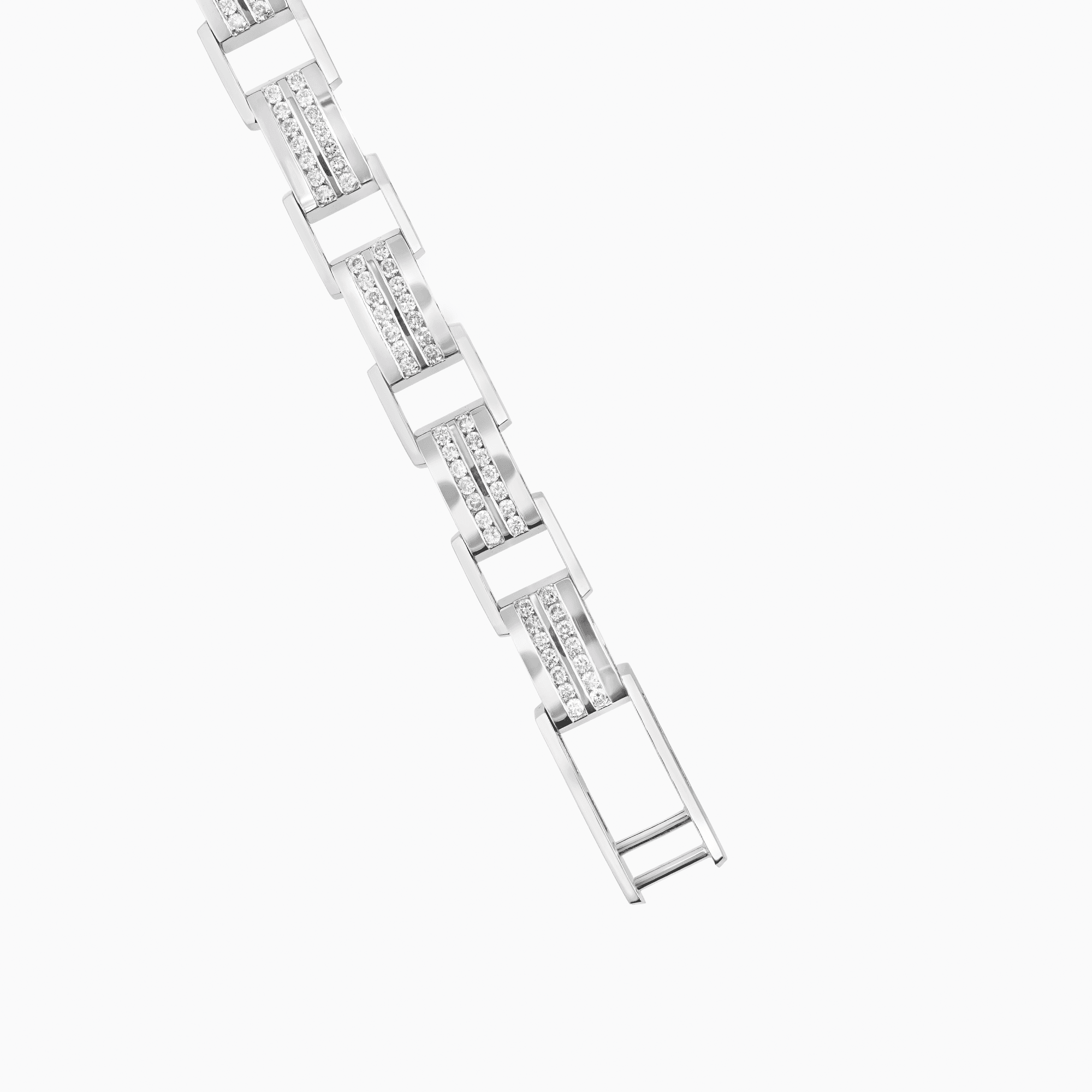 Diamantarmbånd 4,48 ct 14K hvitt gull