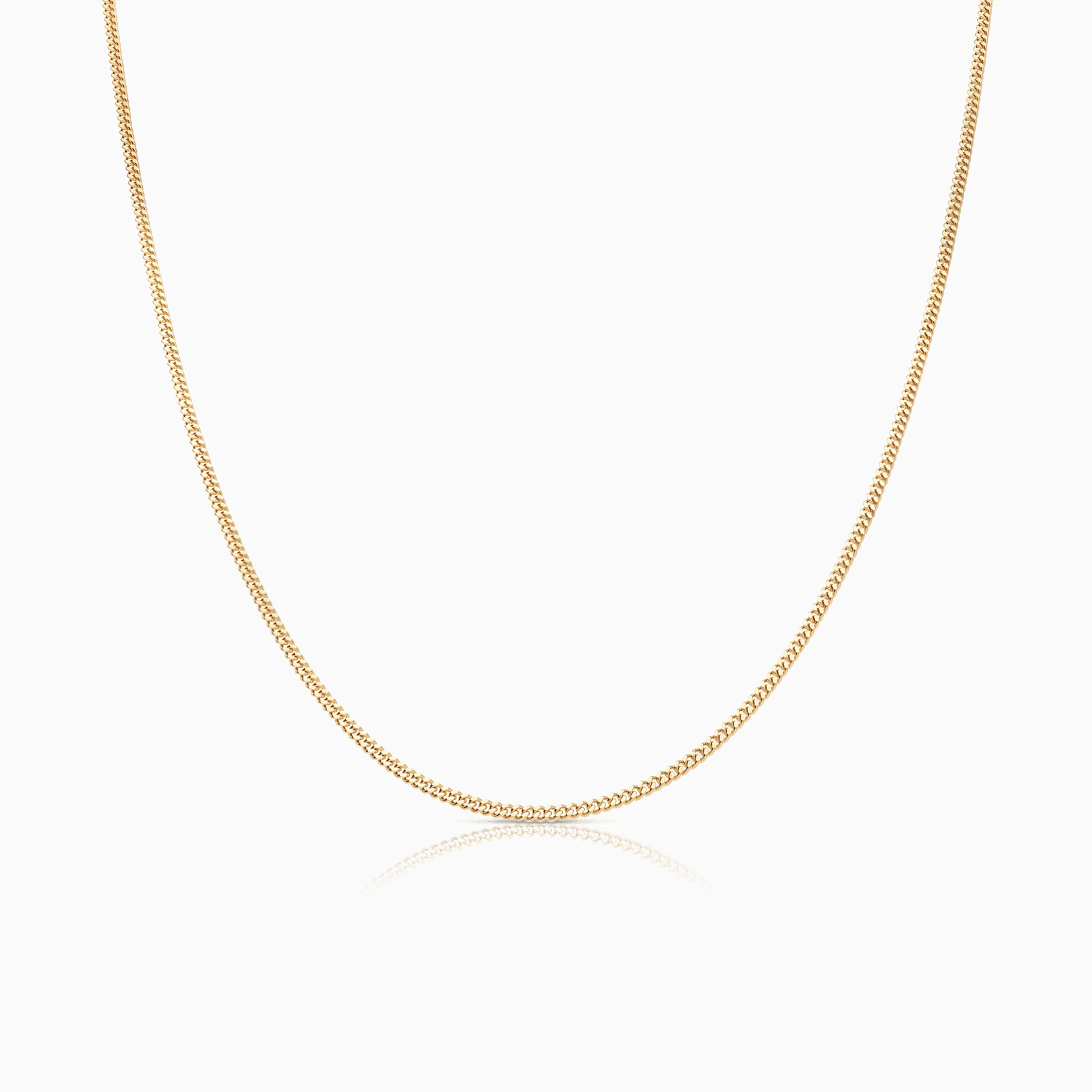 Curb Chain 42cm 18K Gold