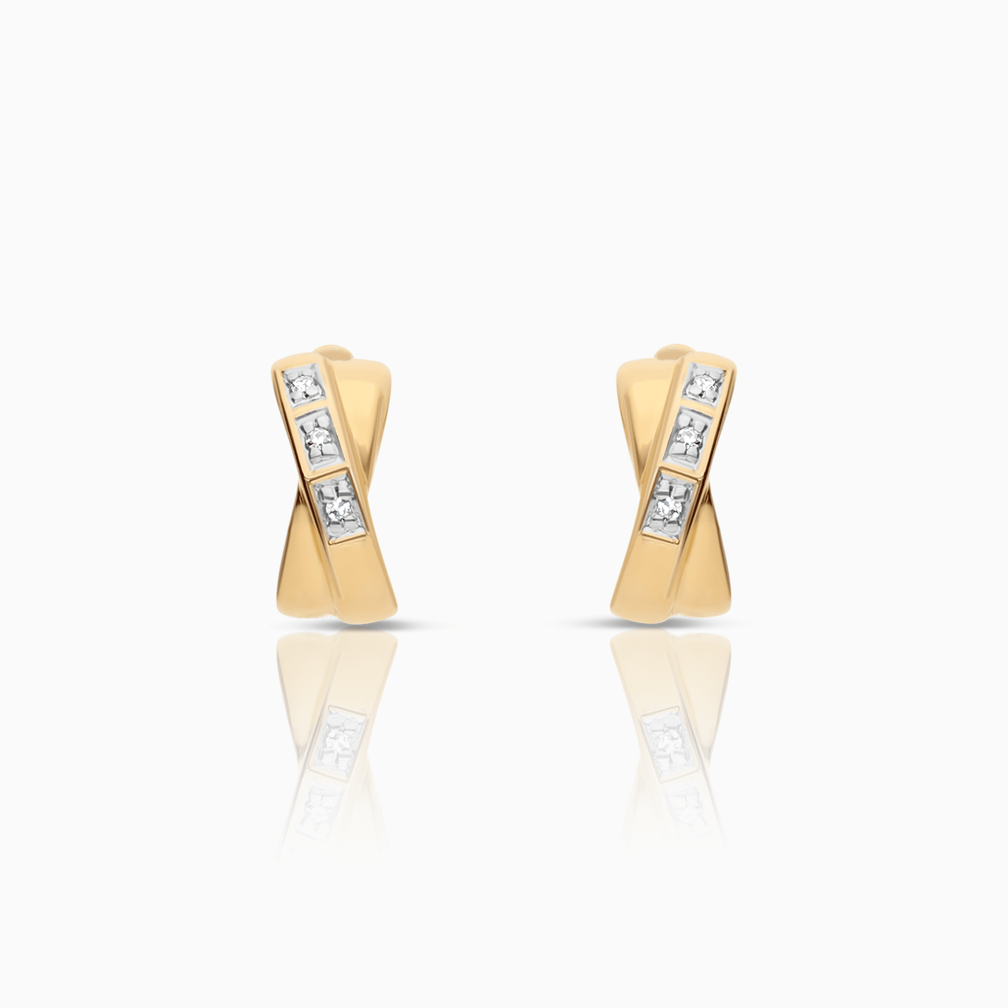 Diamond earrings 0.02ct 18K gold