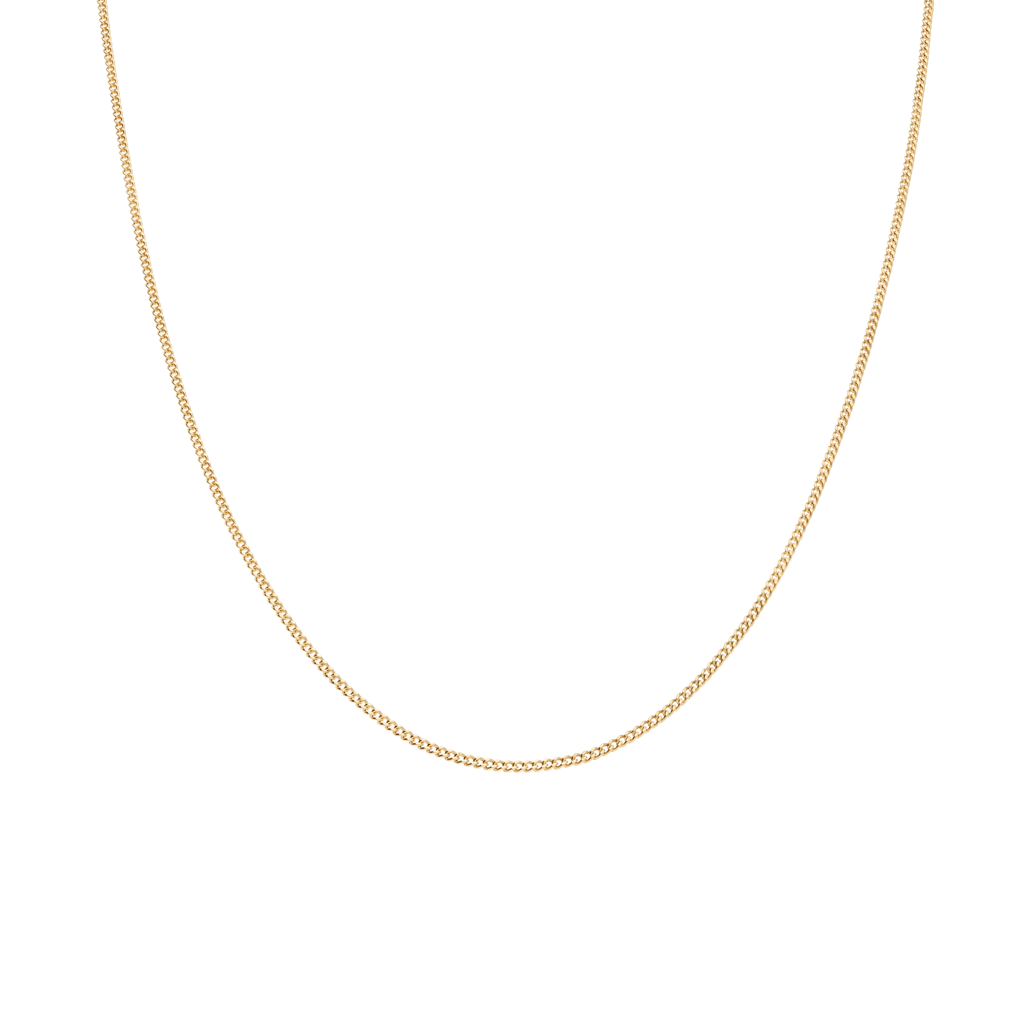 Curb Chain 46cm 18K Gold