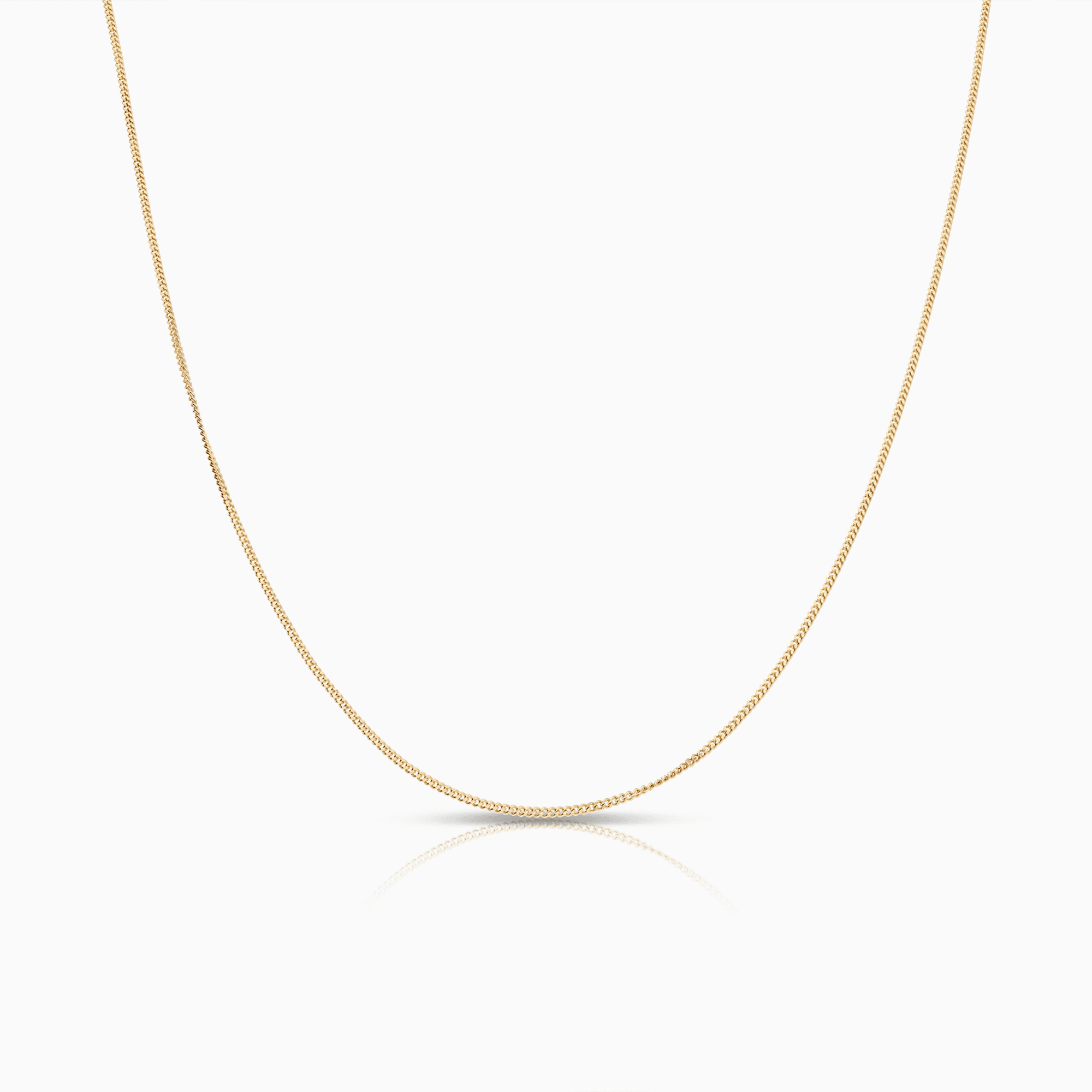 Curb Chain 38cm 18K Gold