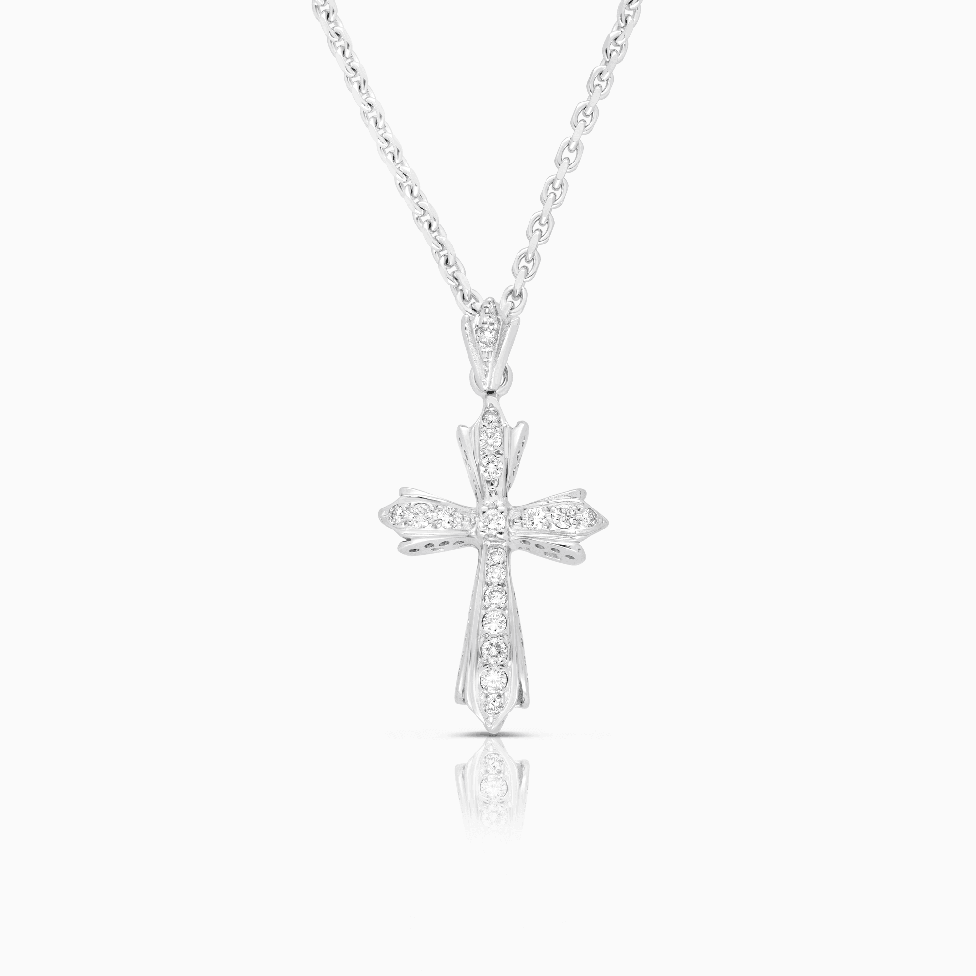 Ankarhalsband med ett diamanthänge kors 0,65ct 18K