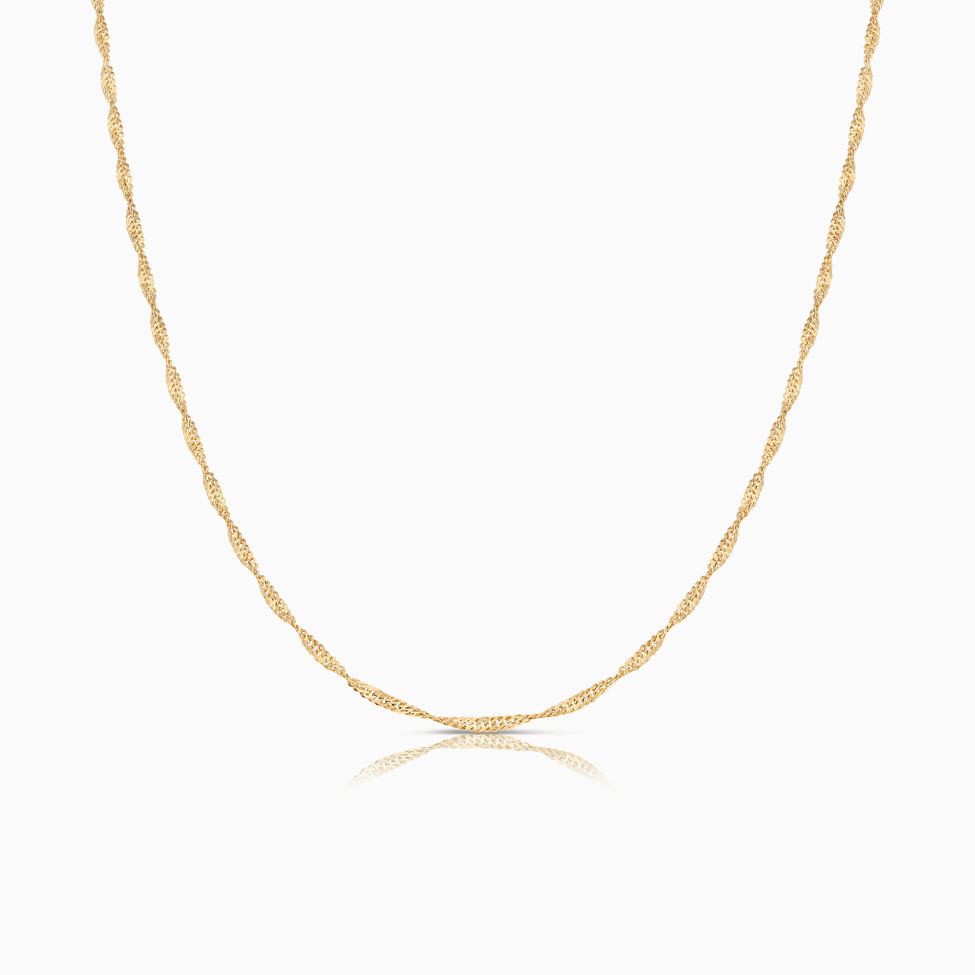 Singapore chain 69cm 18K gold