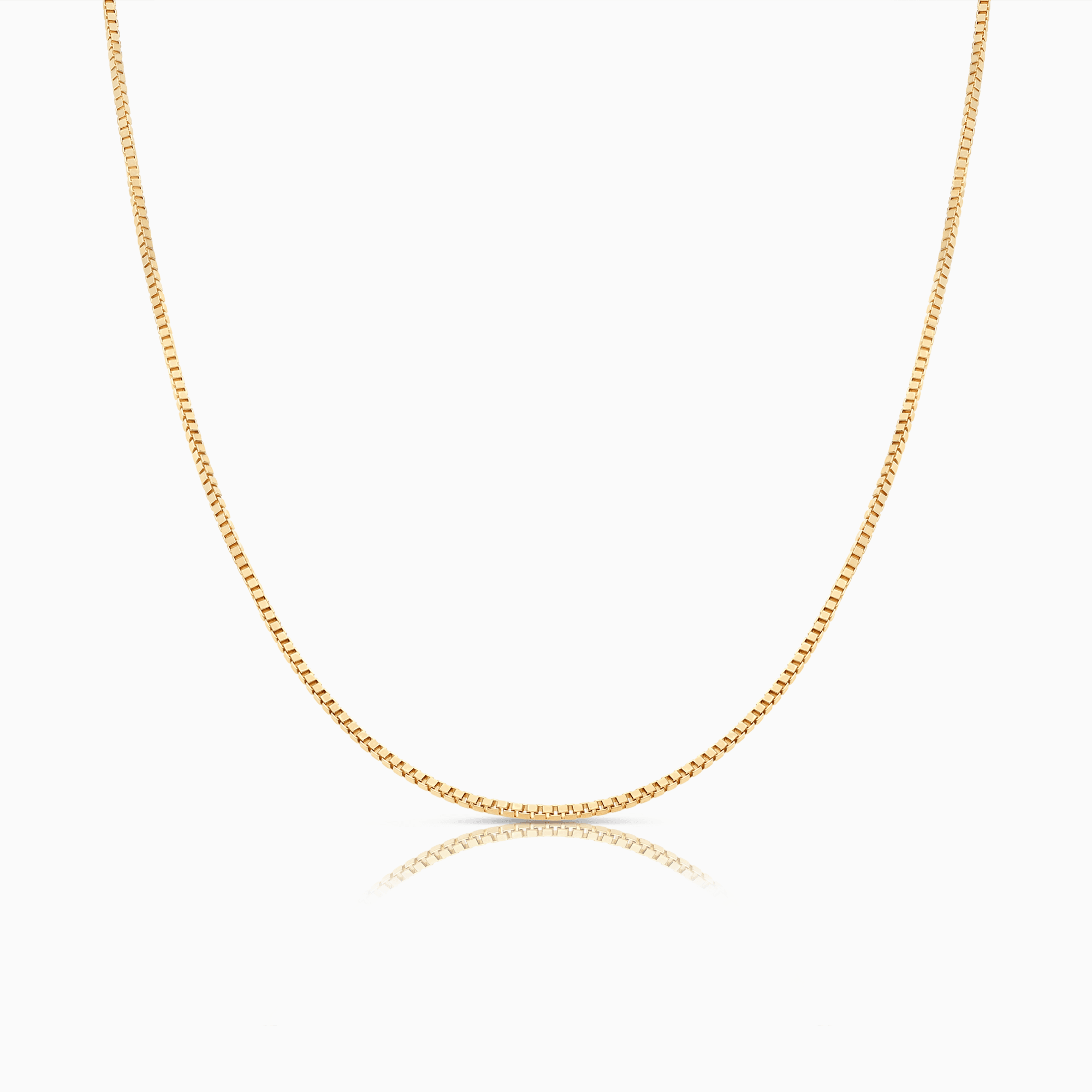 Box chain 44.5cm 18K gold