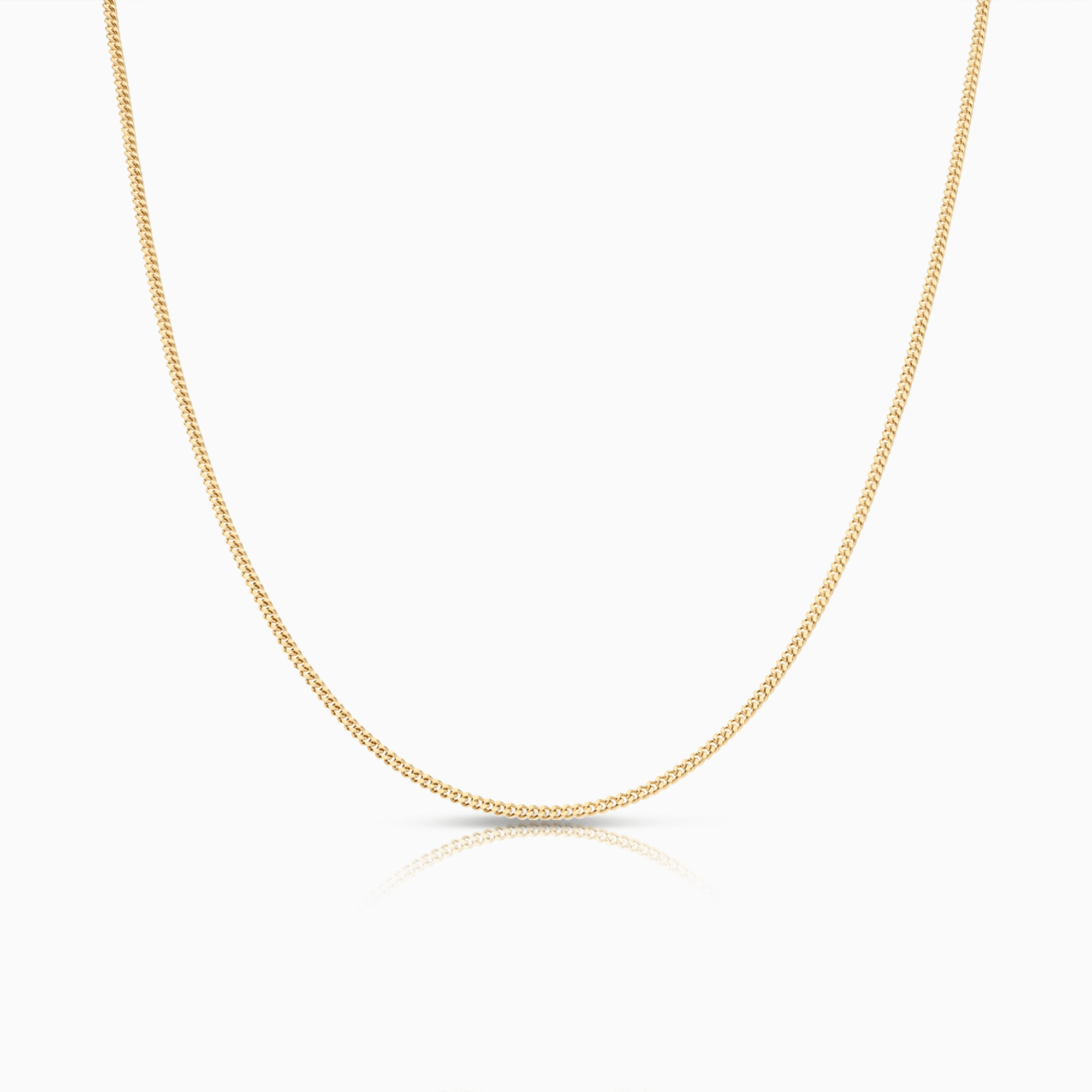 Curb Chain 42cm 18K Gold