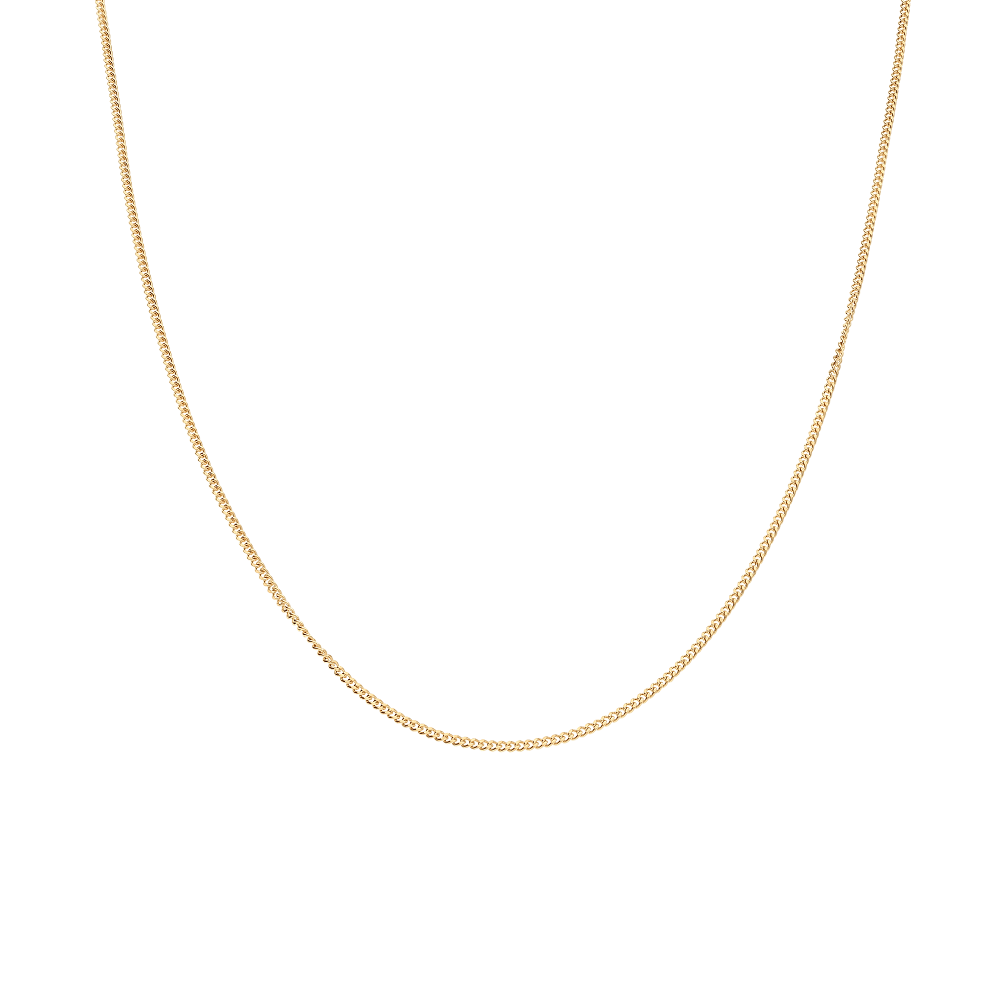 Curb Chain 43cm 18K Gold