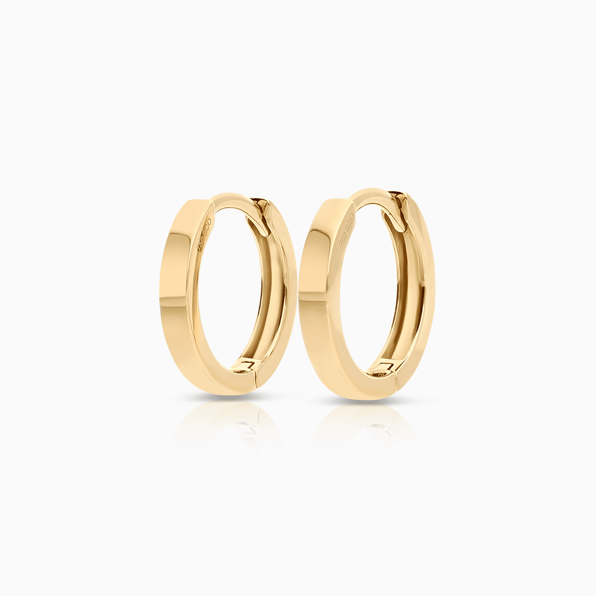 Gold hoop earrings 2.46g 18K gold