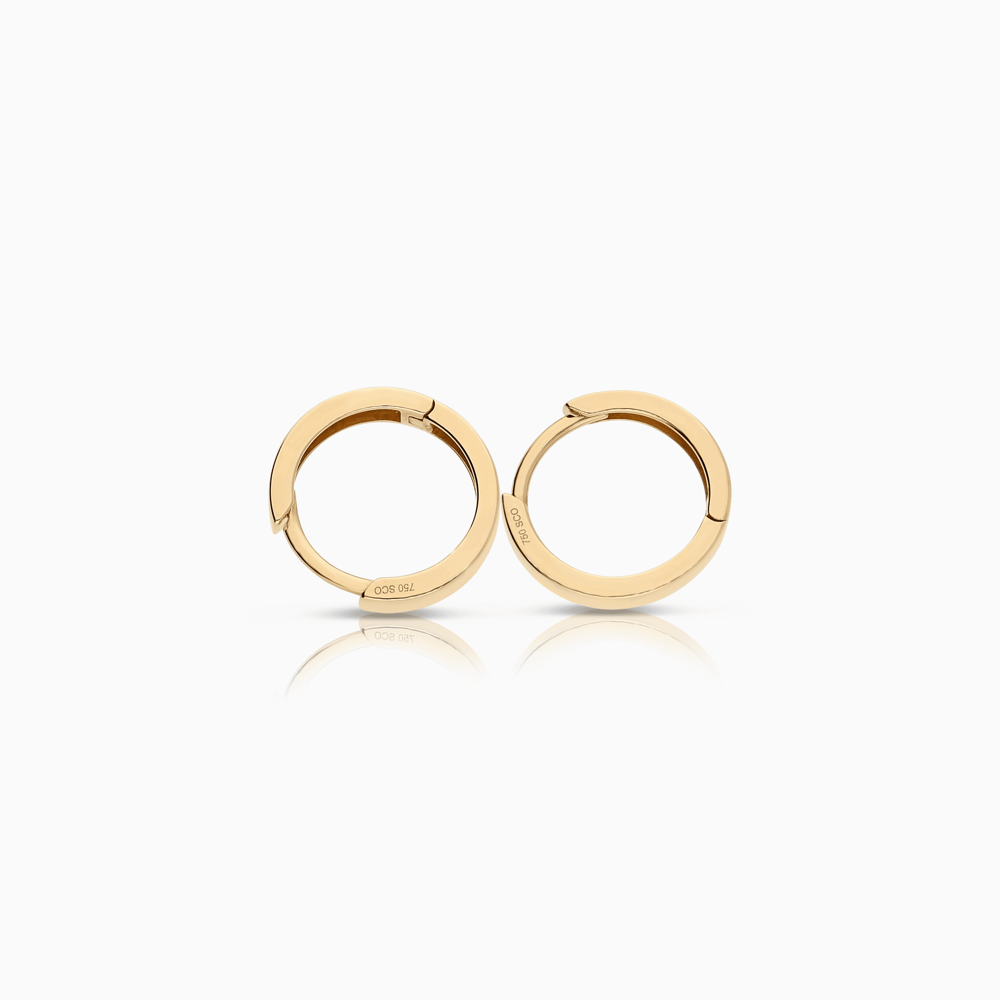 Gold hoop earrings 2.46g 18K gold