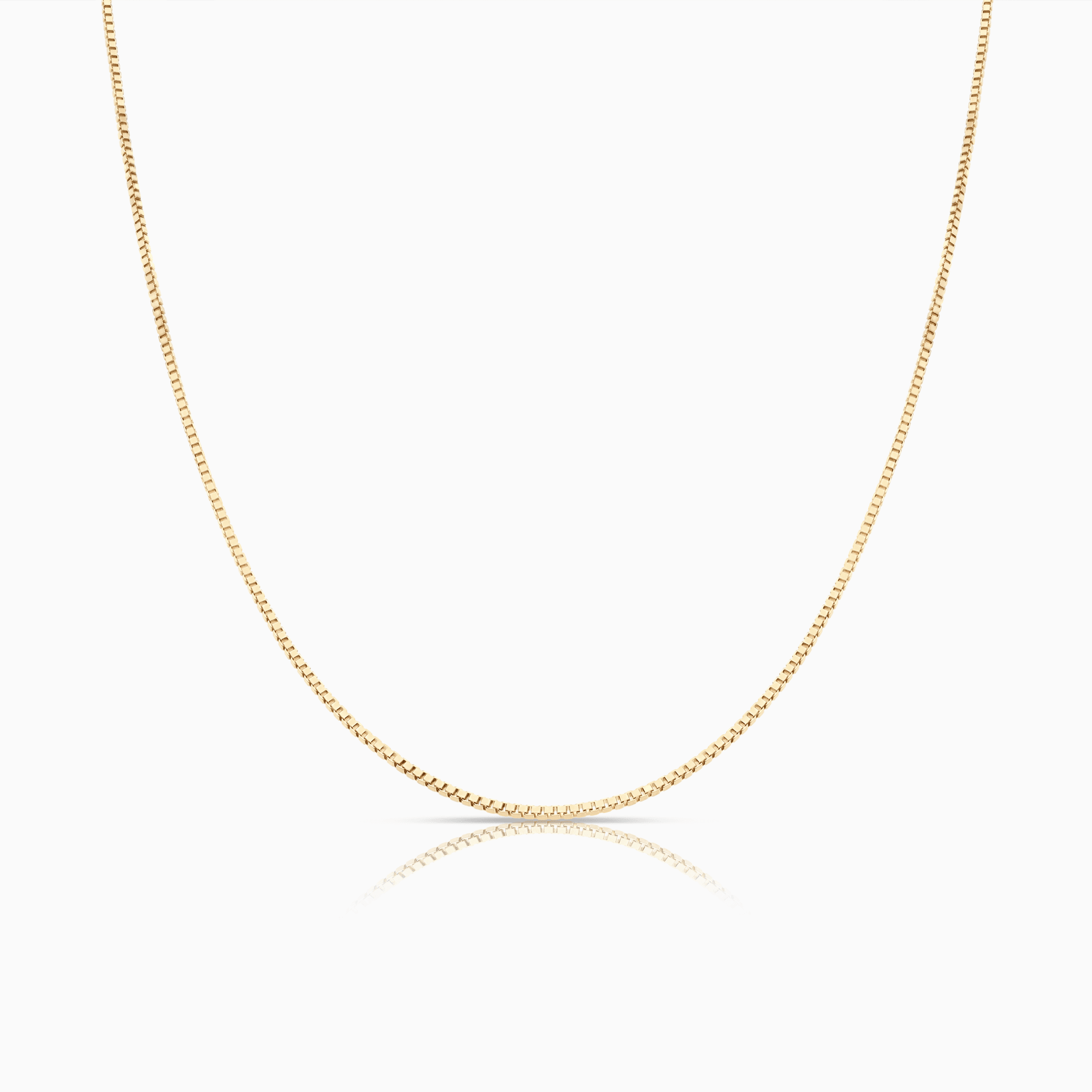 Box chain 42.5cm 18K gold