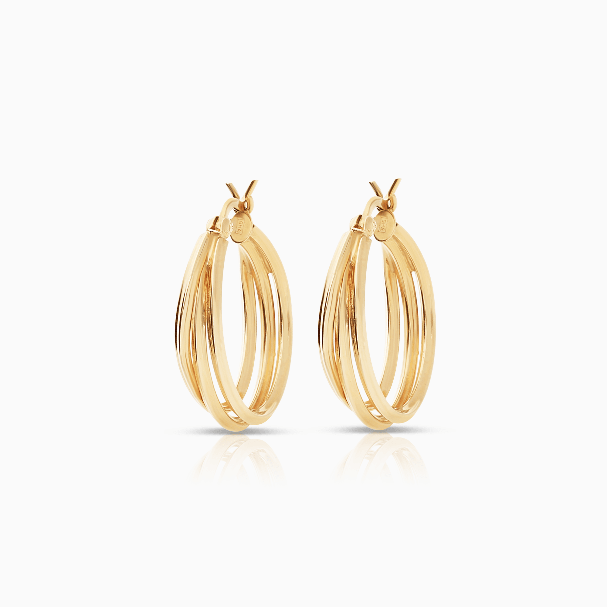 Gold hoop earrings 3.10g 18K gold