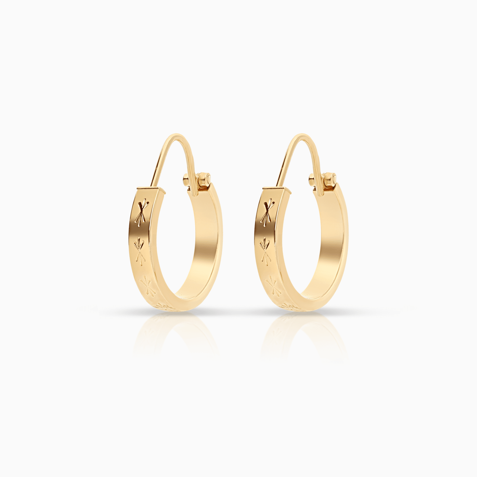 Gold hoop earrings 1.53g 18K gold