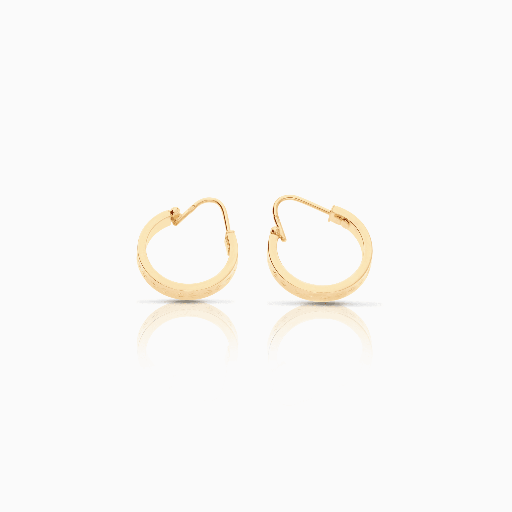 Gold hoop earrings 1.53g 18K gold