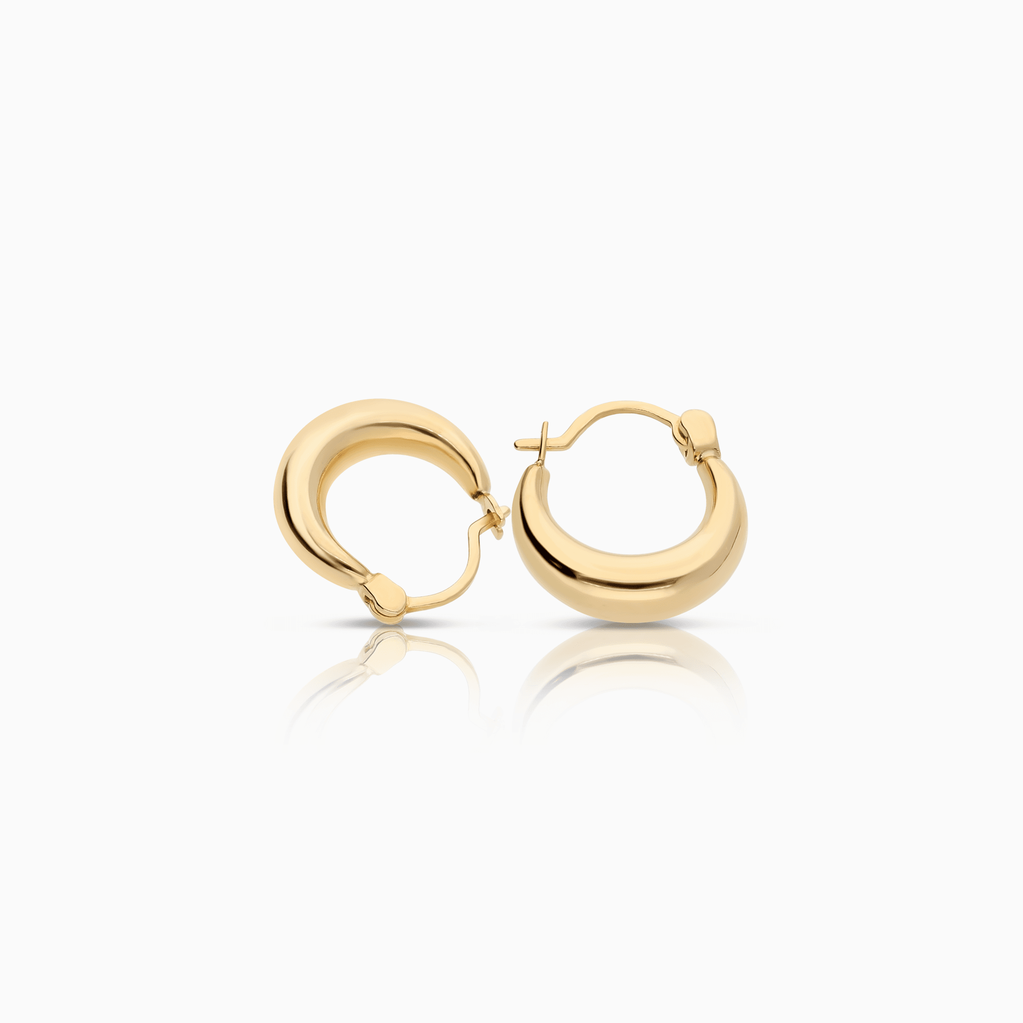 Gold hoop earrings 1.42g 18K gold