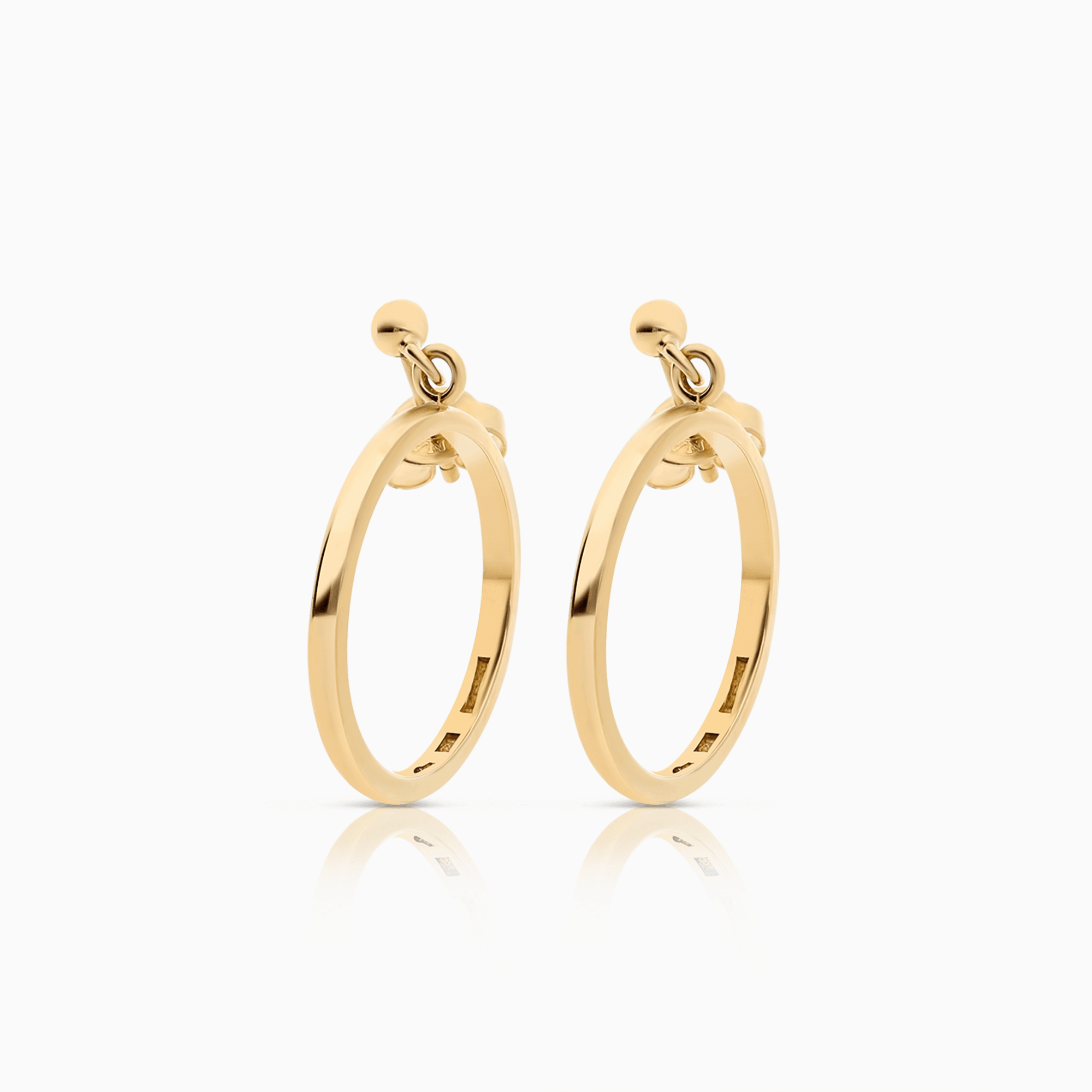 Gold earrings 5.15g 18K gold