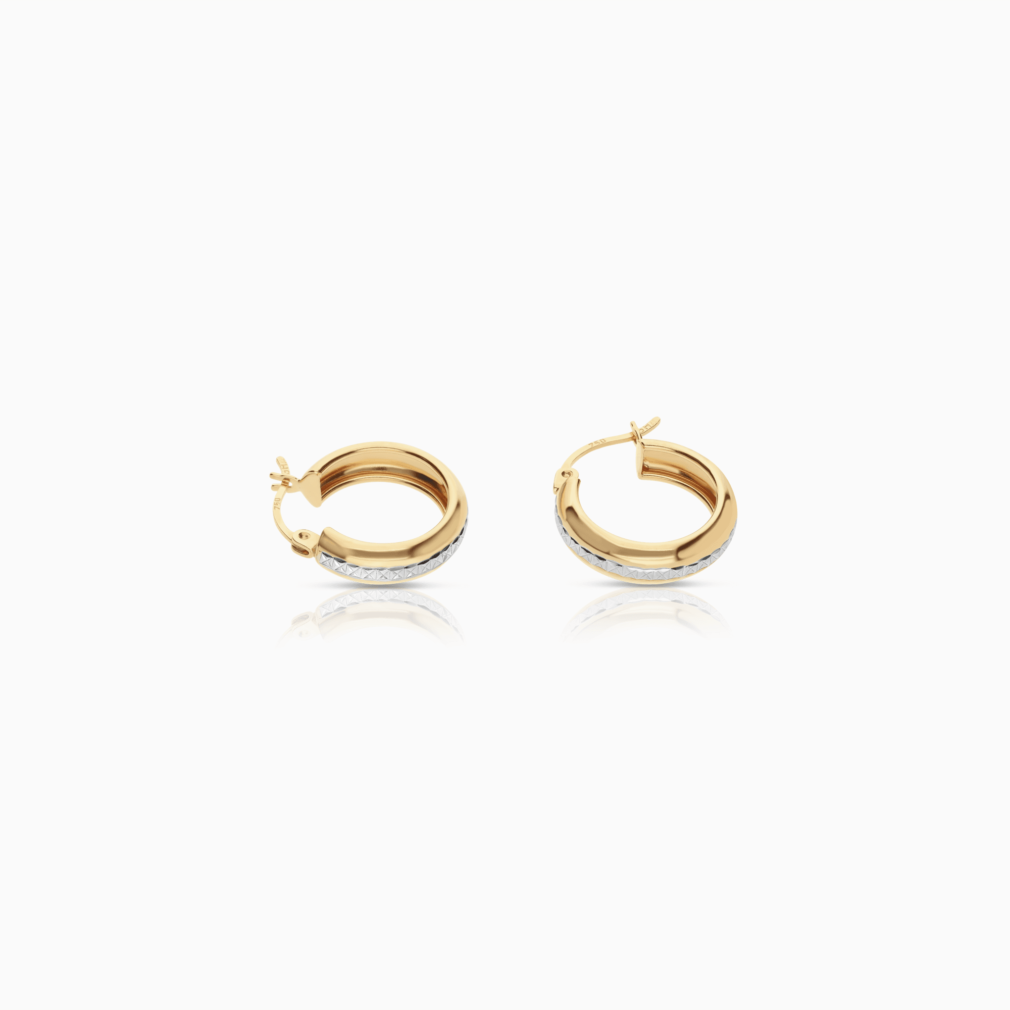 Gold hoop earrings 2.21g 18K gold