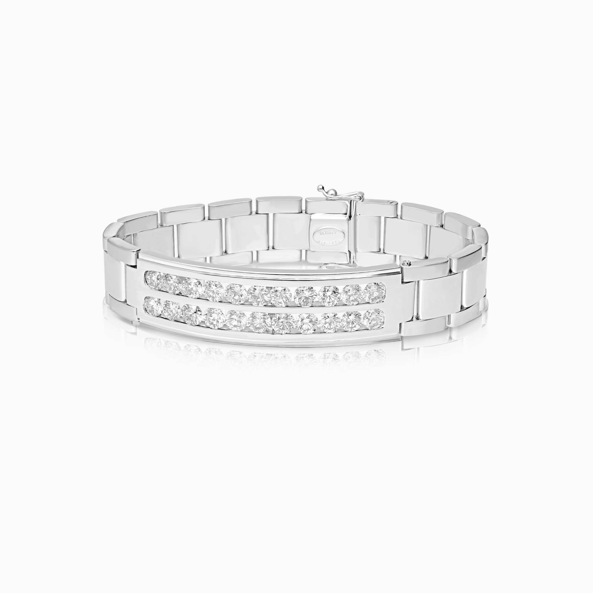 Diamond bracelet 8.01ct 14K white gold