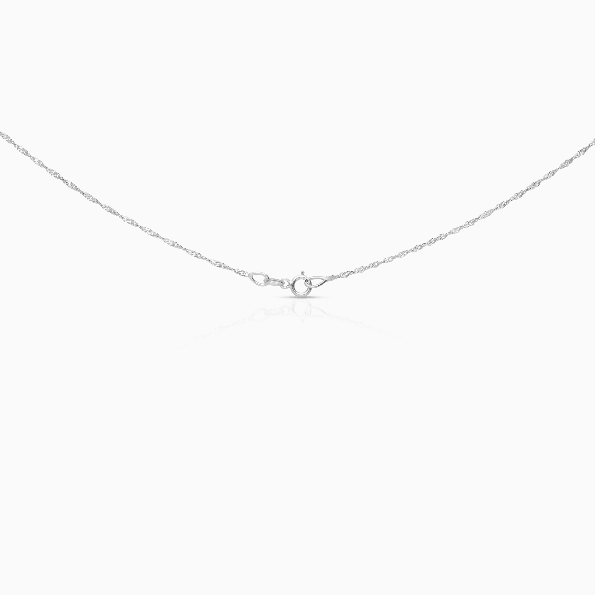 Necklace with diamond pendant 0.64ct 14K white gold