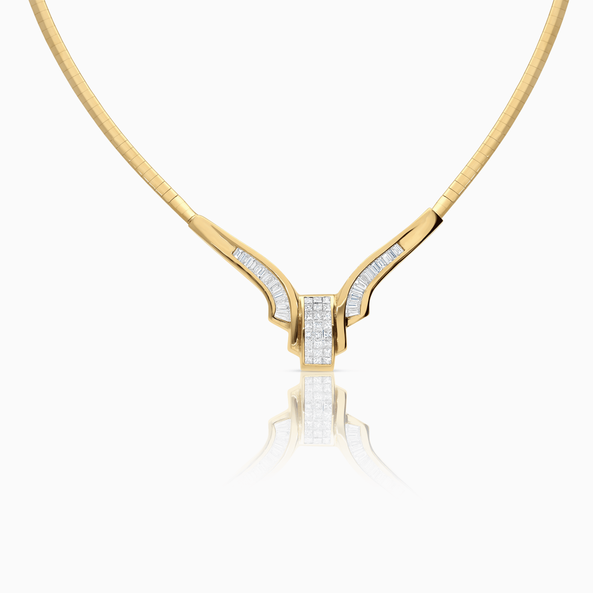 Diamantcollier 3,20ct 14K gull