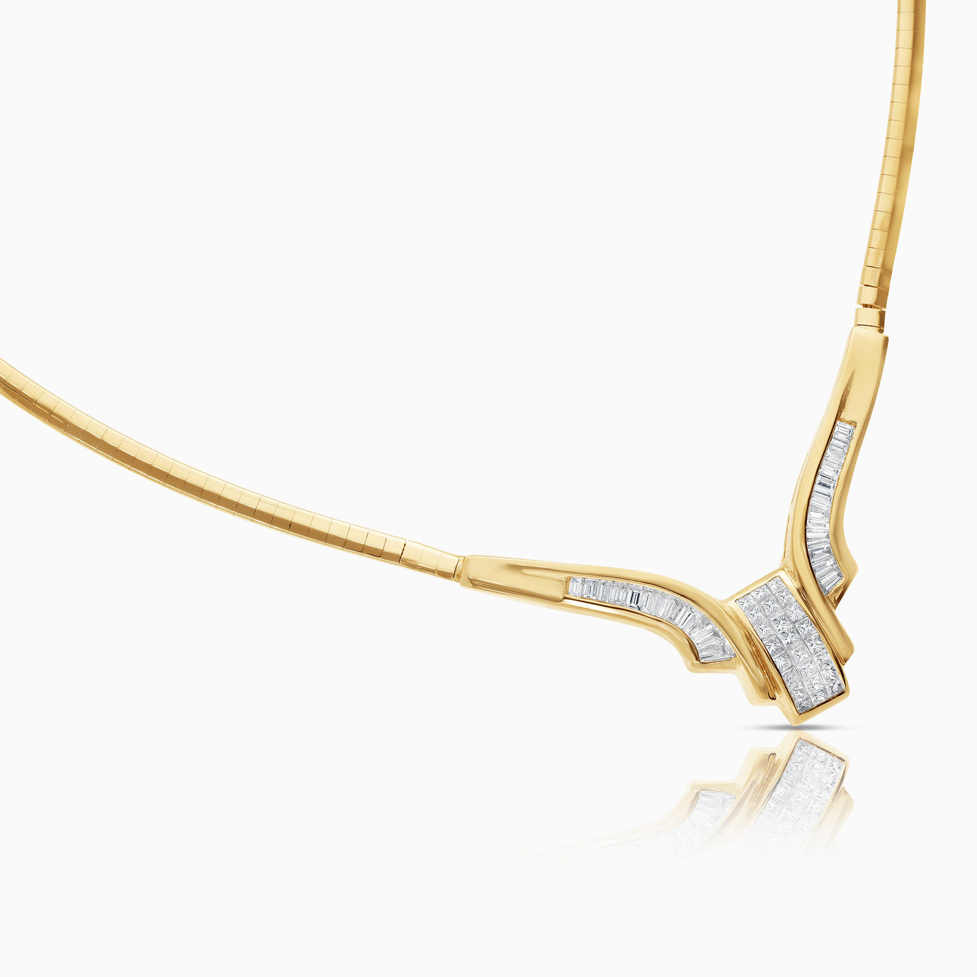 Diamantcollier 3,20ct 14K gull
