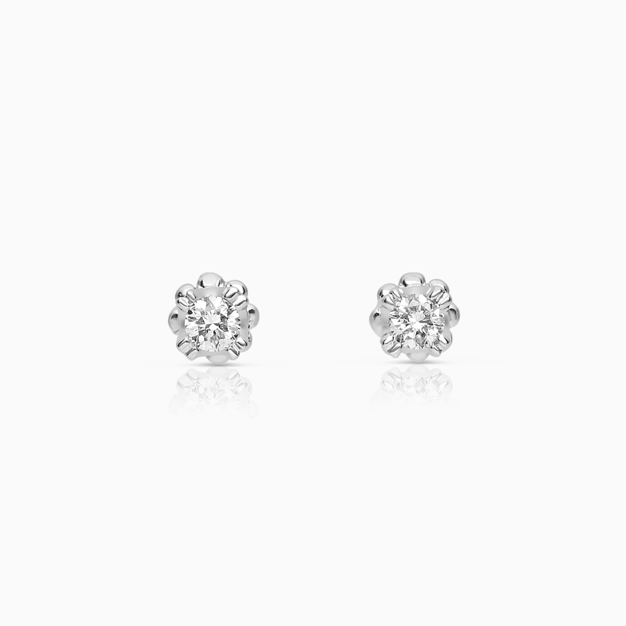 Diamantörhängen solitär 0,10ct 18K vitguld