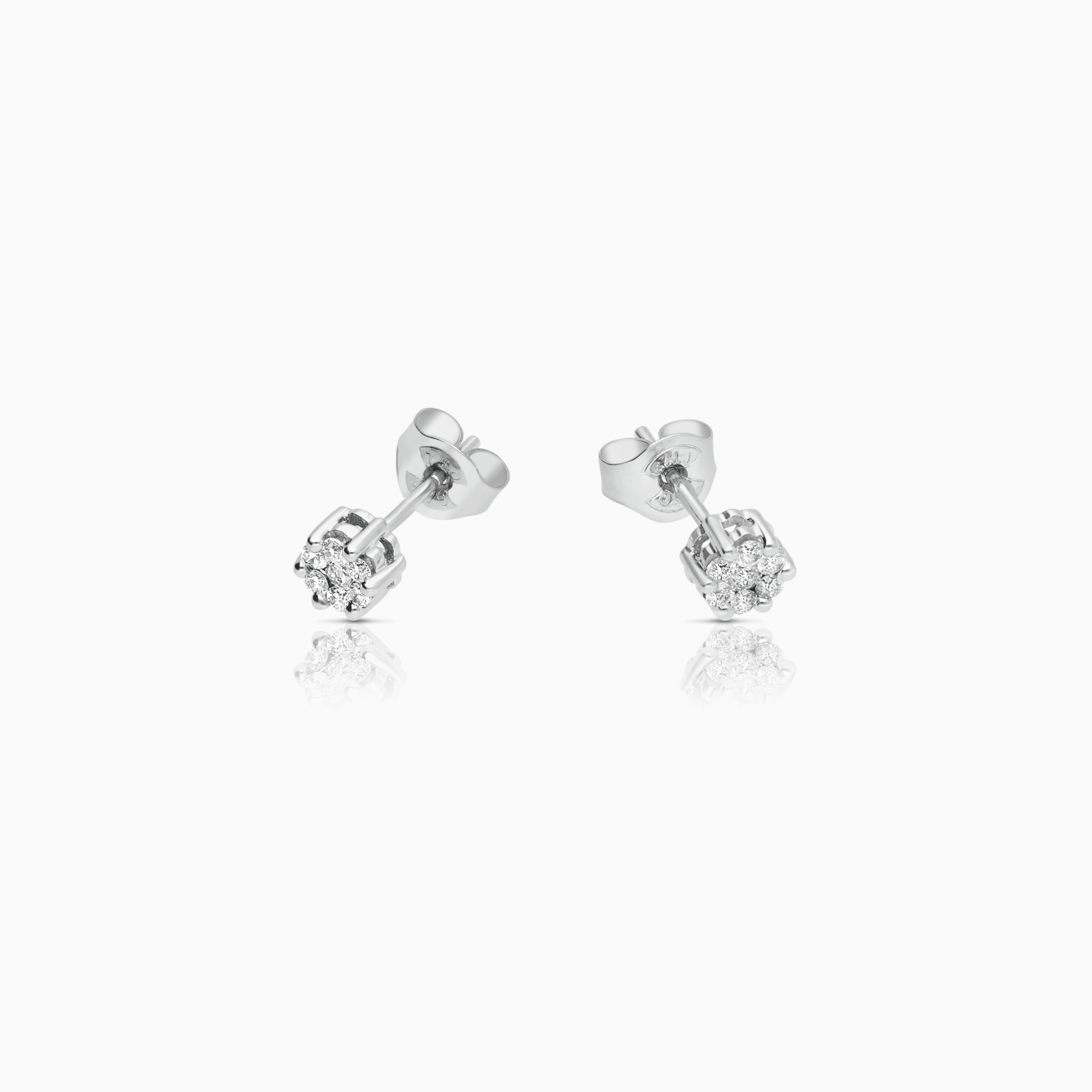 Diamond earrings 0.34ct 18K white gold