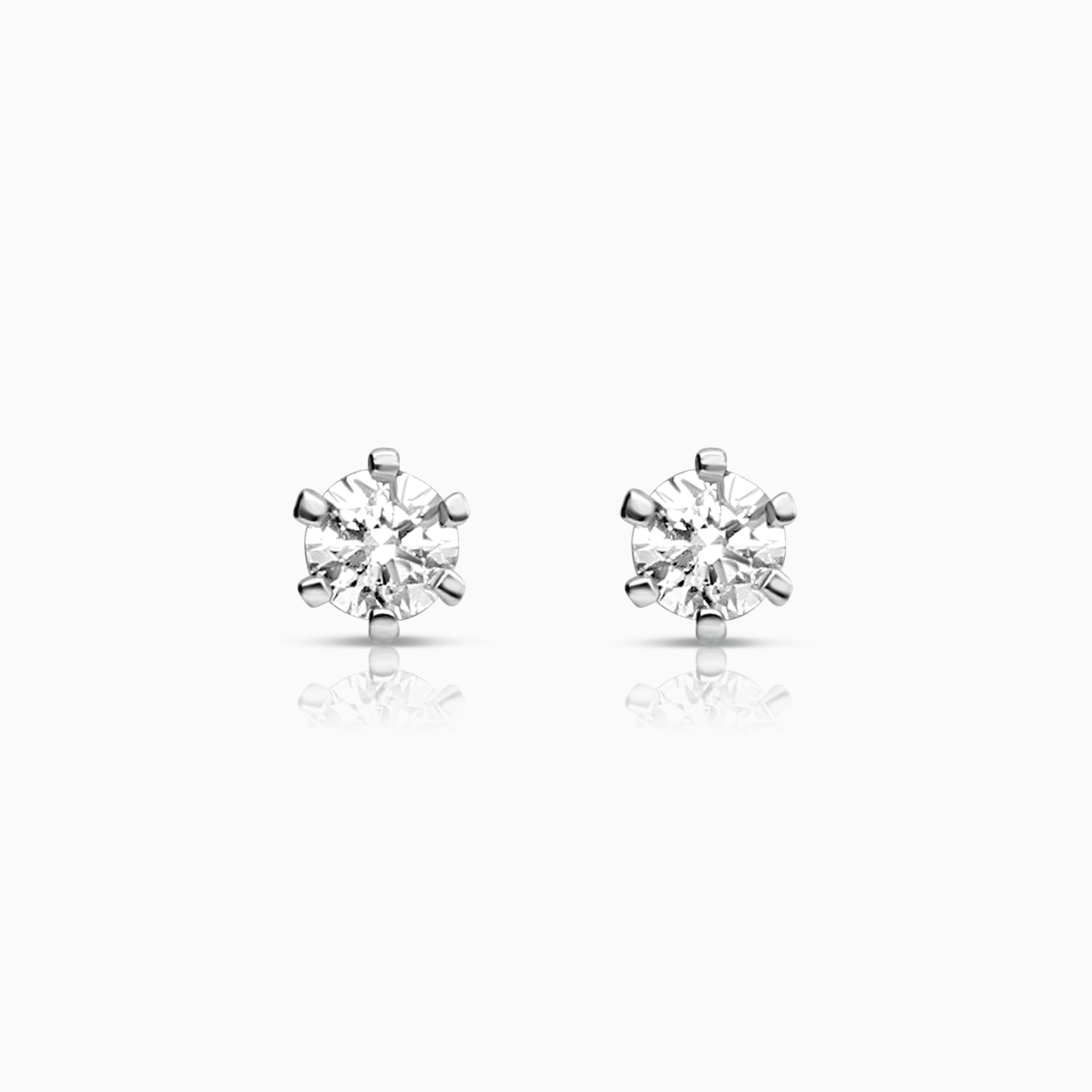 Diamantörhängen solitär 0,10ct 18K vitguld