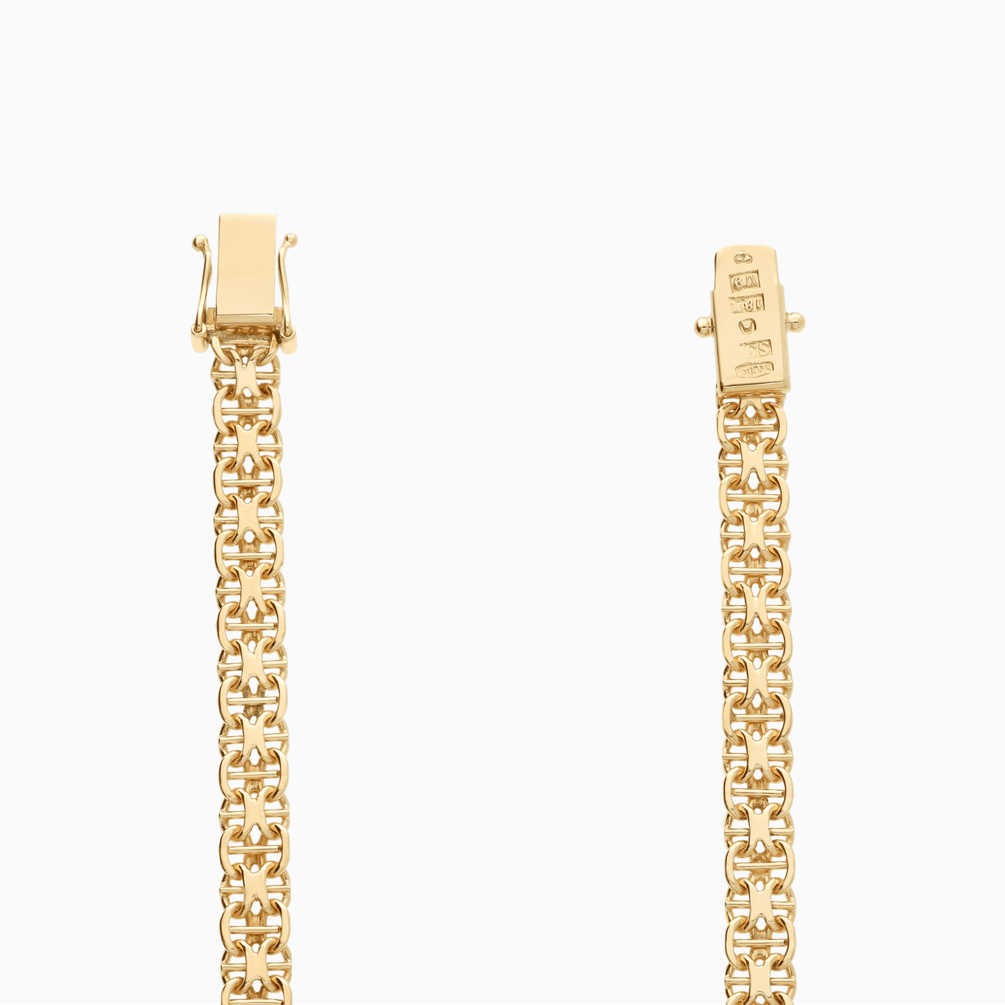 X-link bracelet with bar 12.62g 18K gold