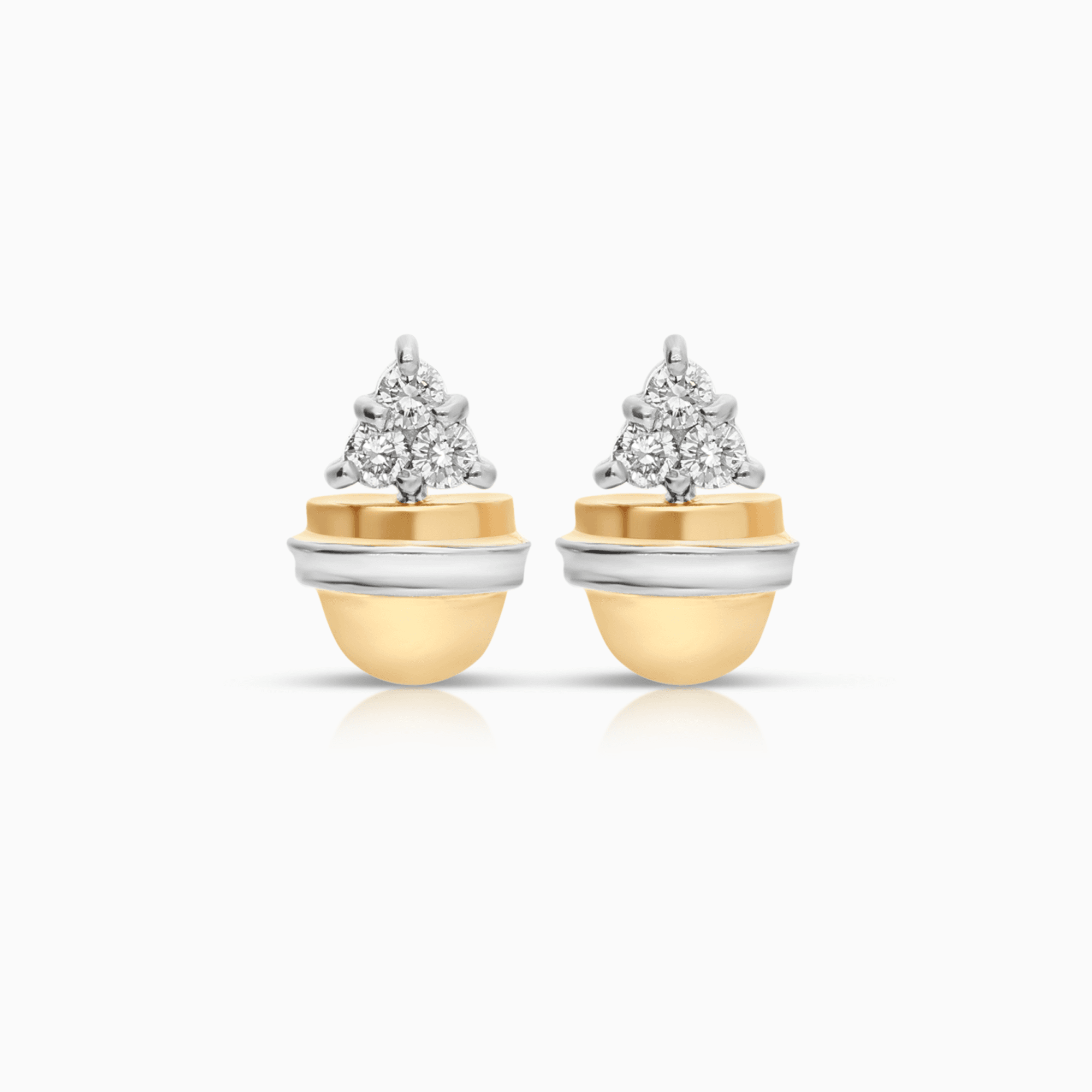 Diamantörhängen 0,12ct 14K guld