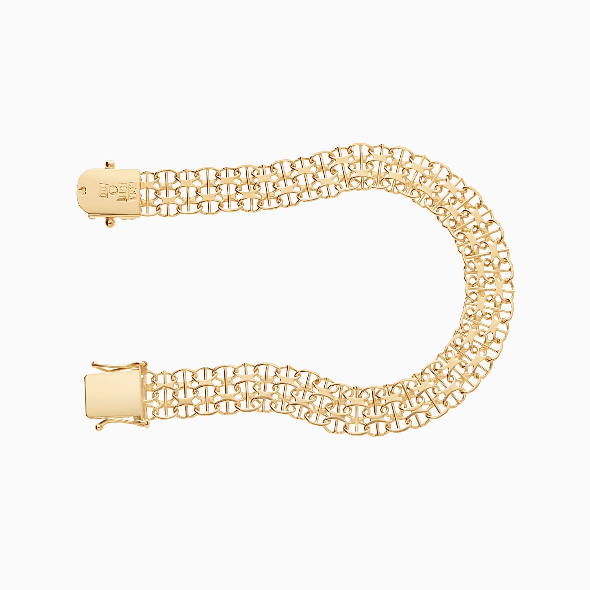X-link bracelet with bar 12.95g 18K gold