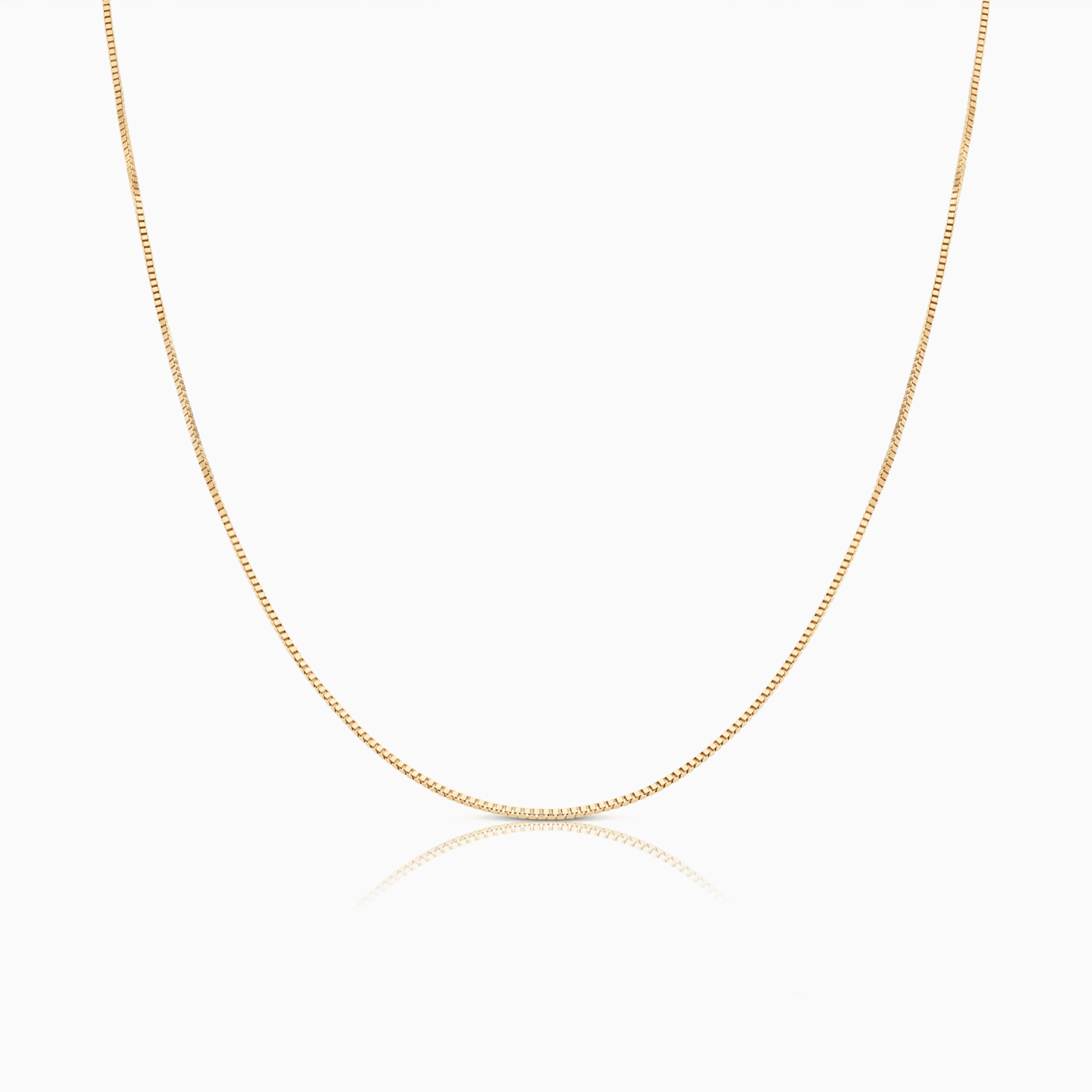 Box chain 42.5cm 18K gold