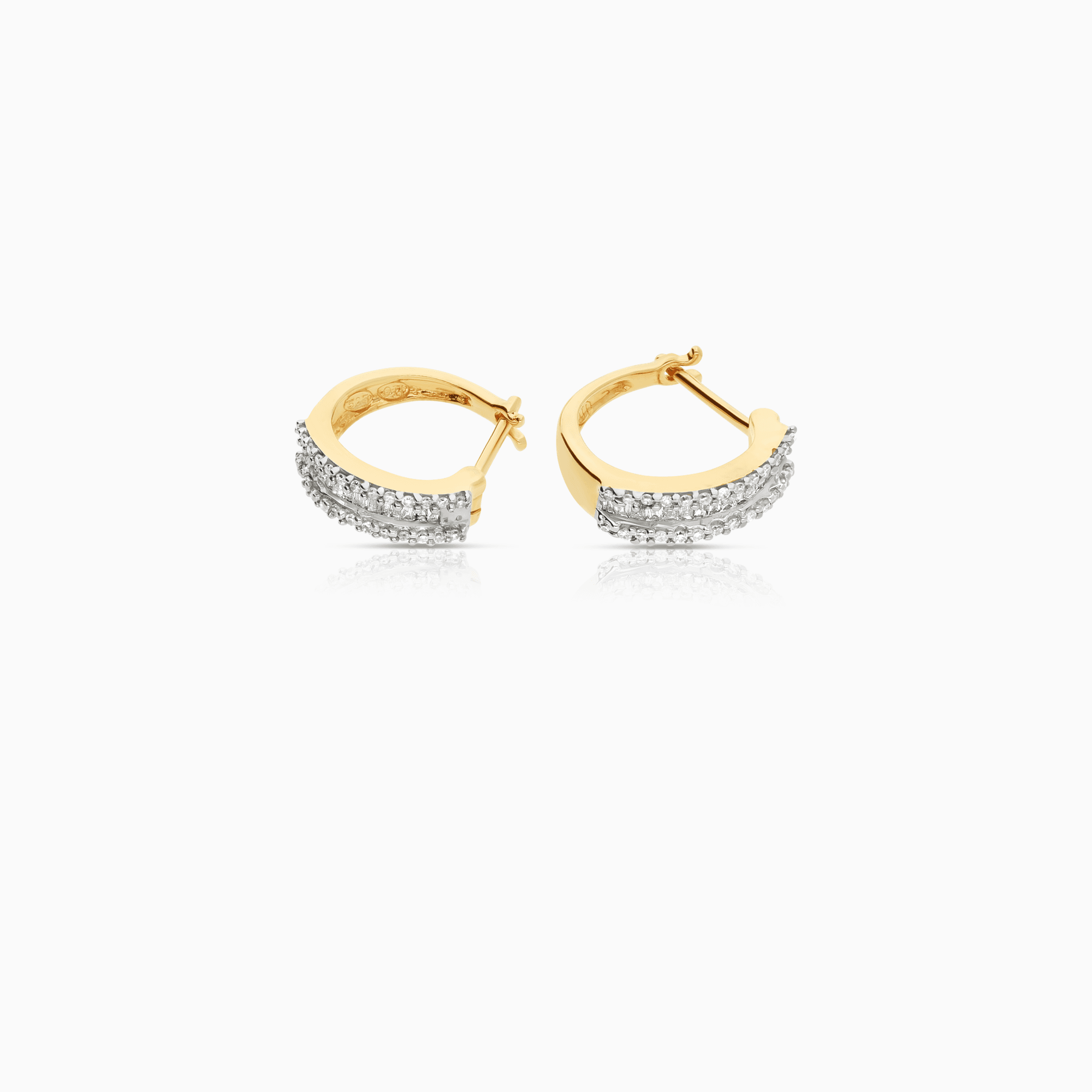 Diamond earrings 0.90ct 14K gold