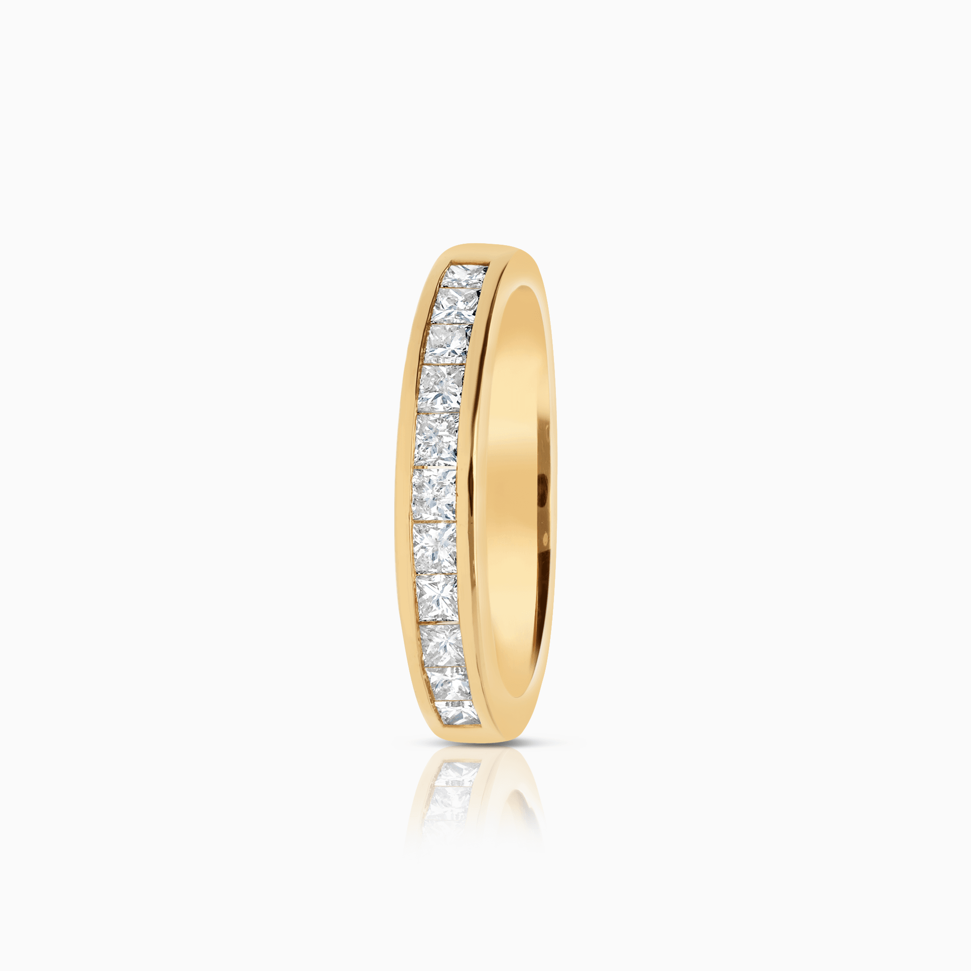 Quarter eternity princess 0.55ct 18K
