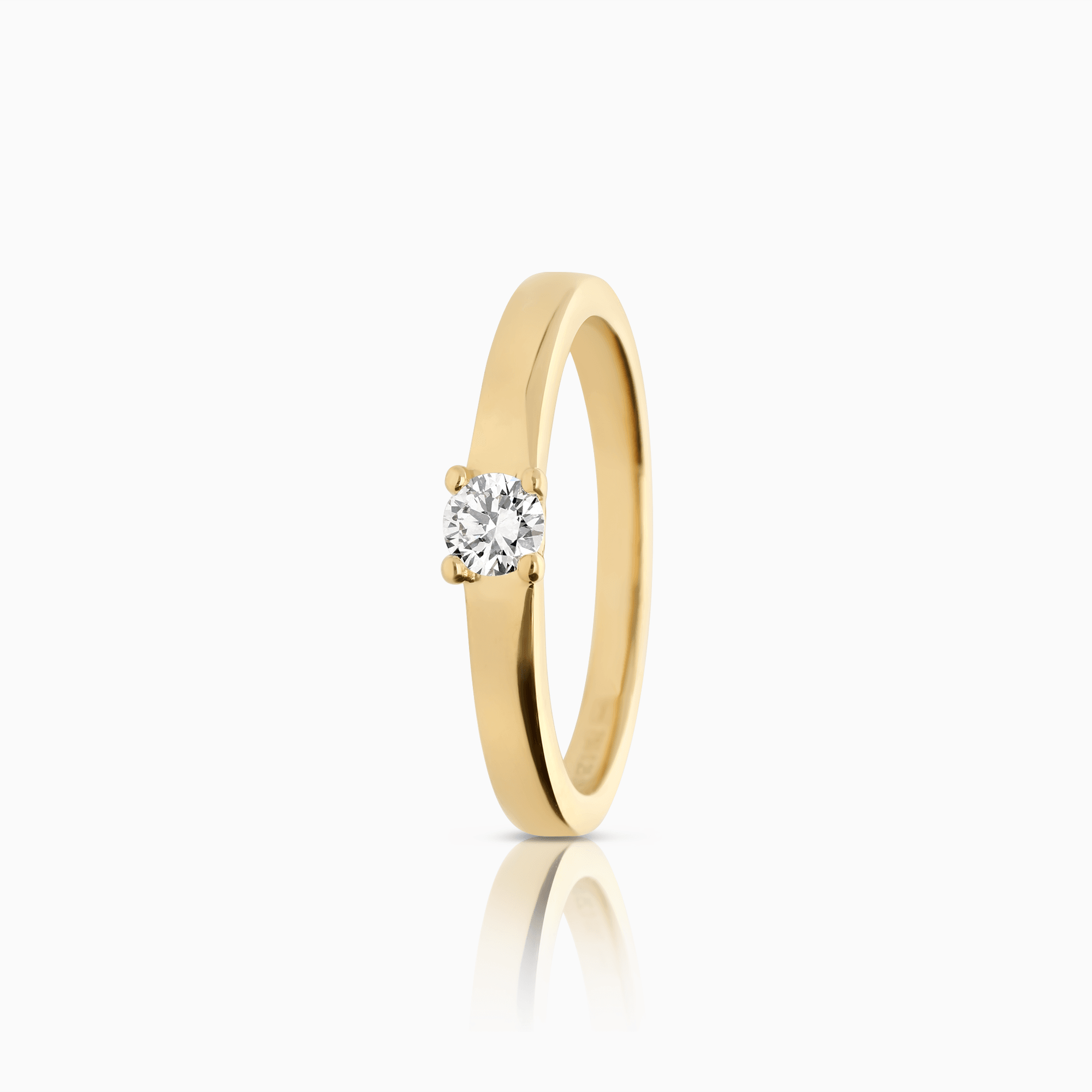 Solitärring 0,25ct 18K guld