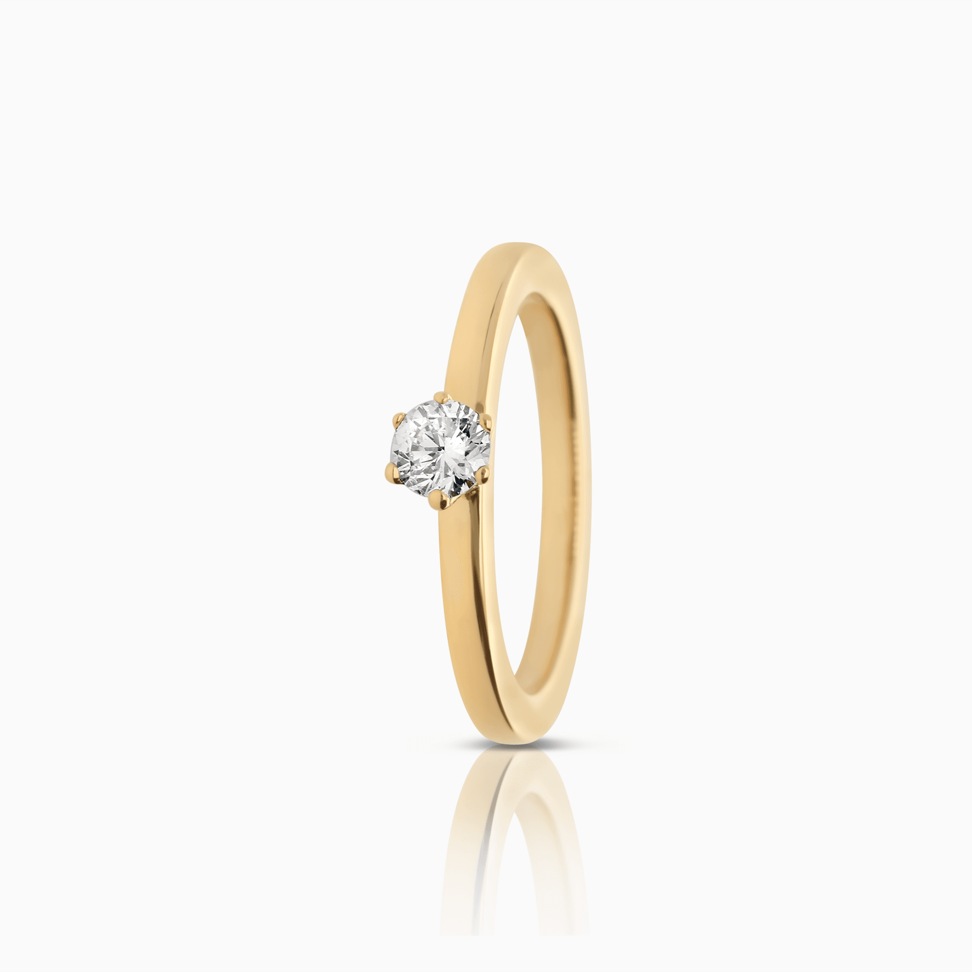 Solitaire ring 0.15ct 18K gold
