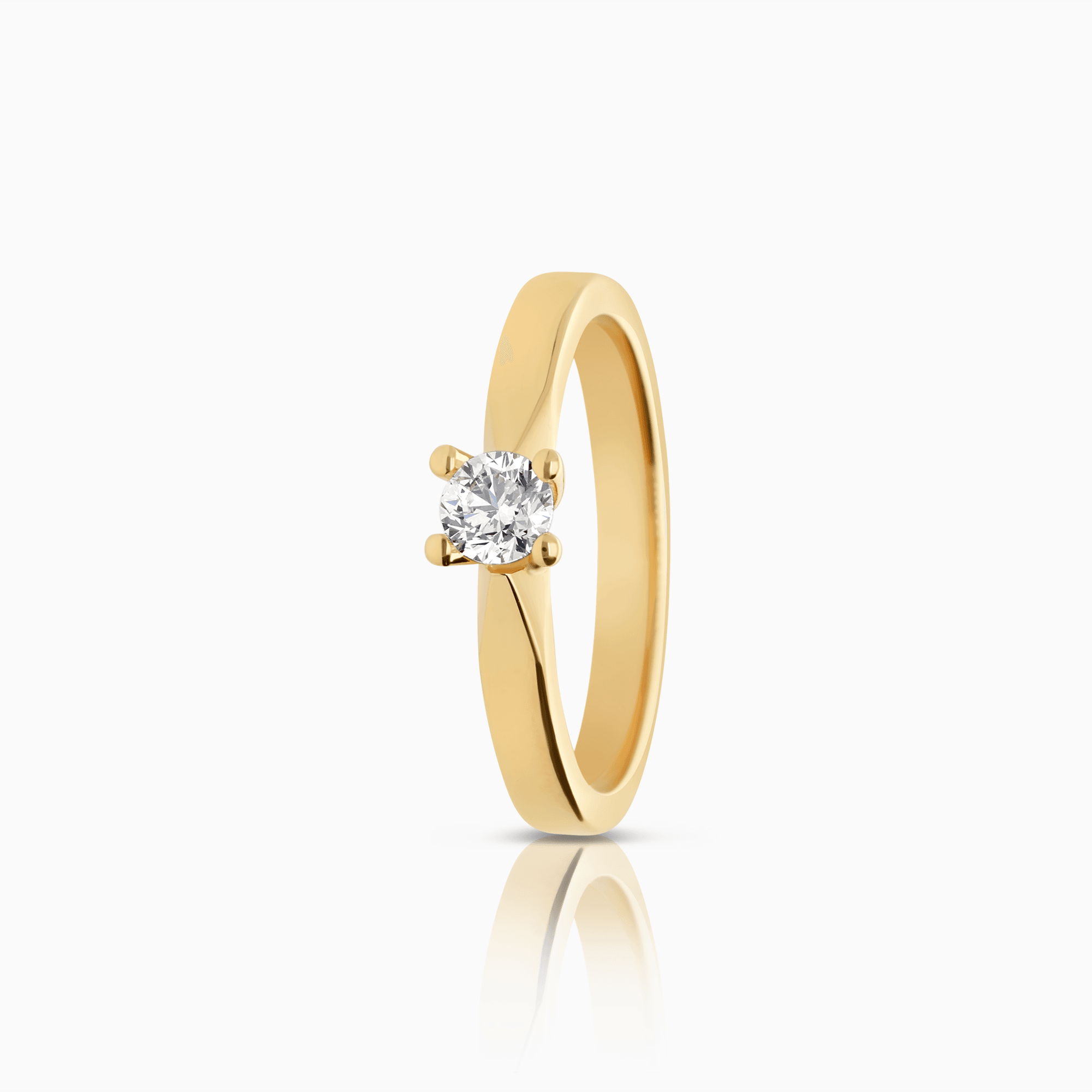 Solitaire Ring 0.22ct 18K Gold