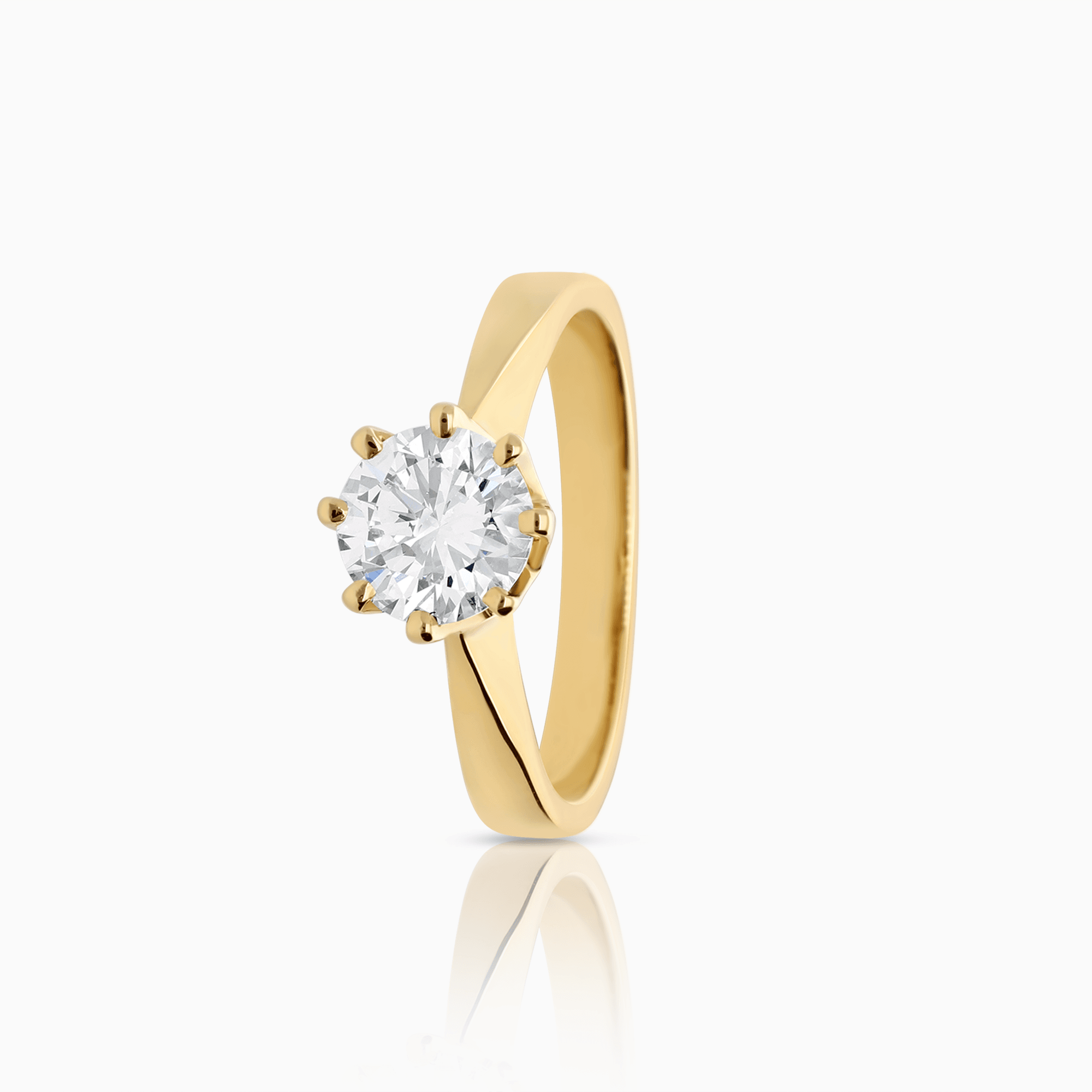 Solitärring 0,96ct 18K gulguld