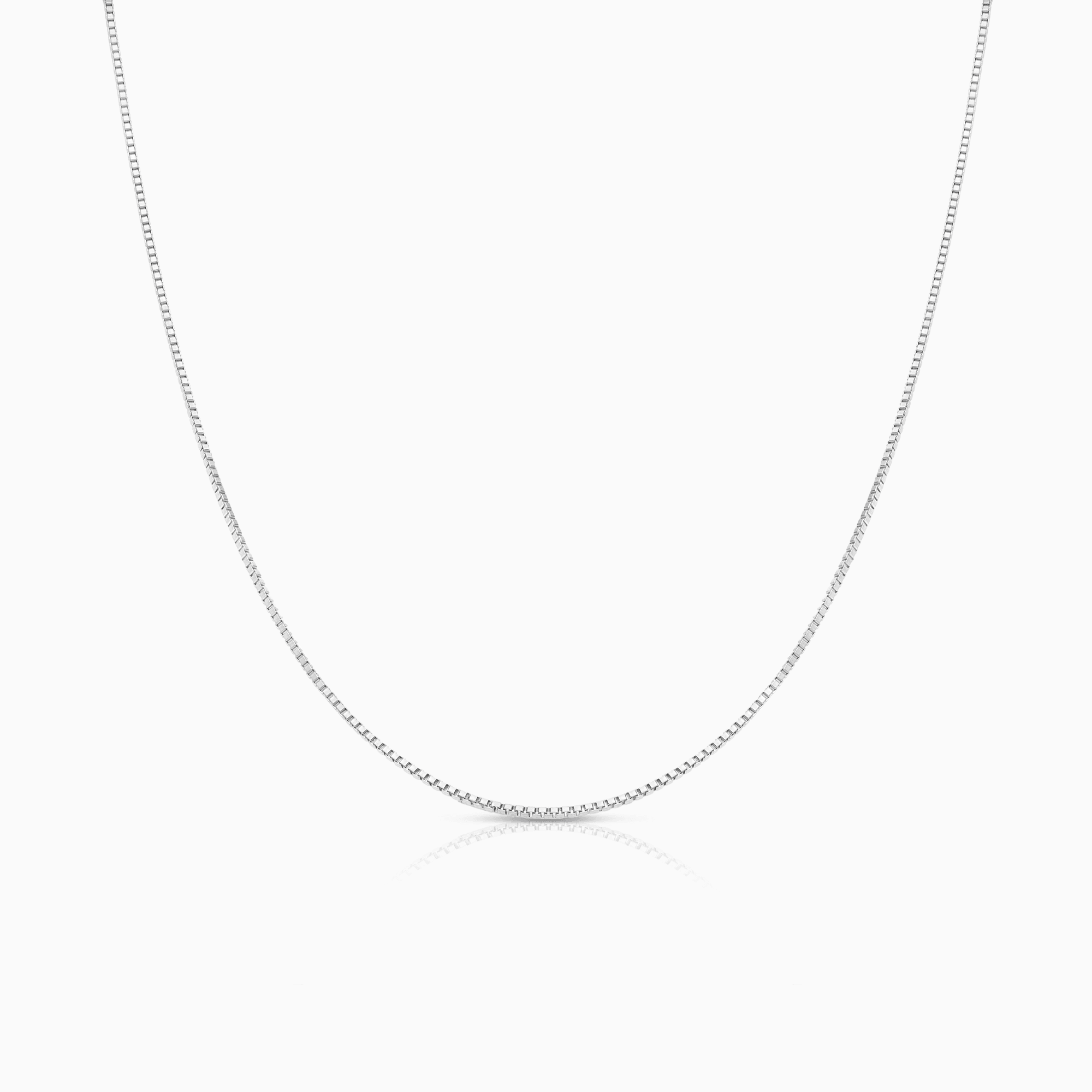 Box Chain 40.5cm 18K white gold