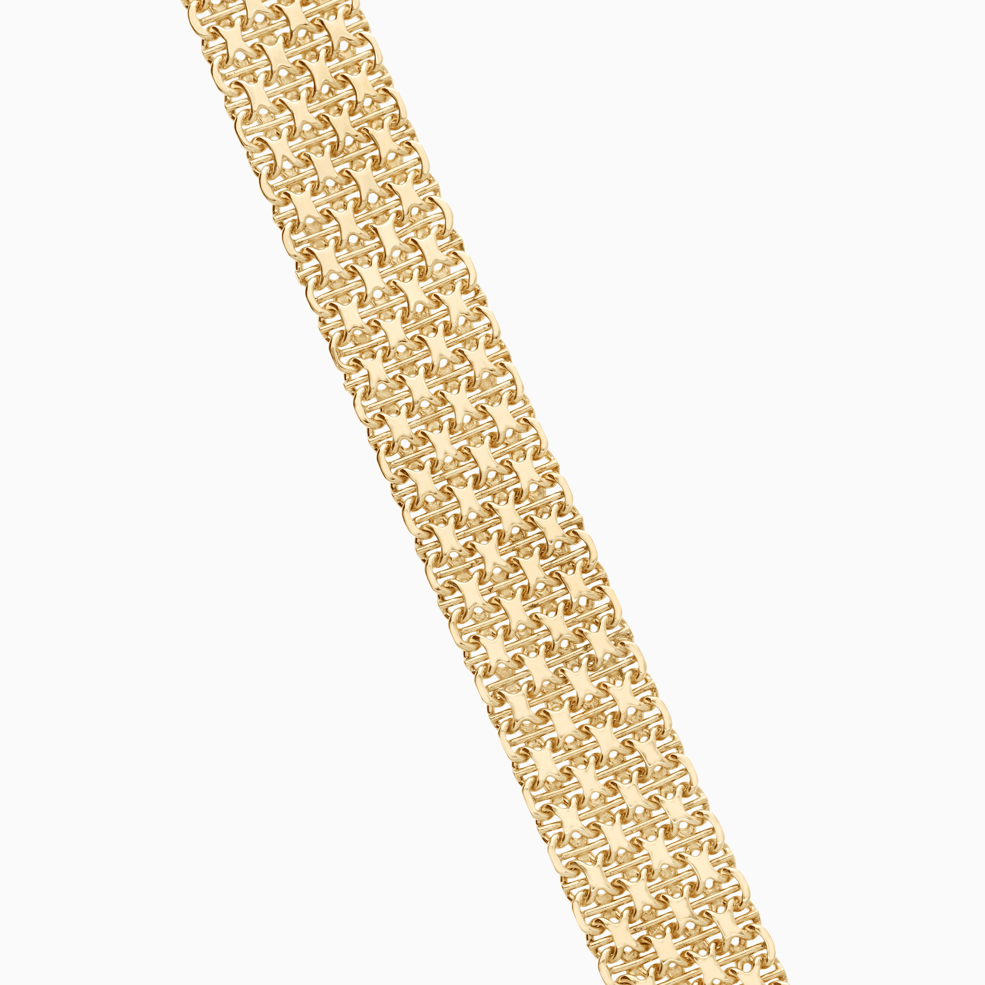 X-länk armband med stav 33,92g 18K guld