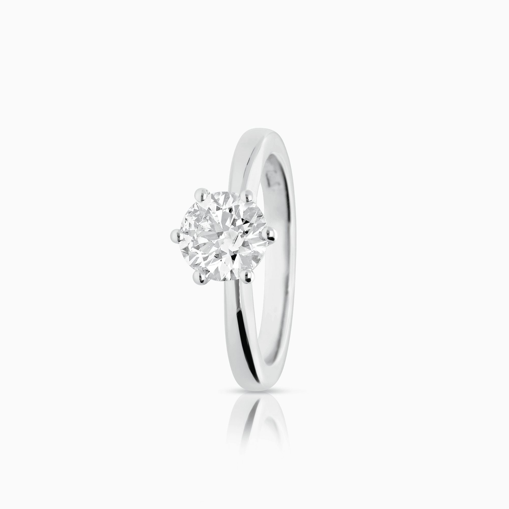 Solitaire Ring 1.30ct 18K White Gold