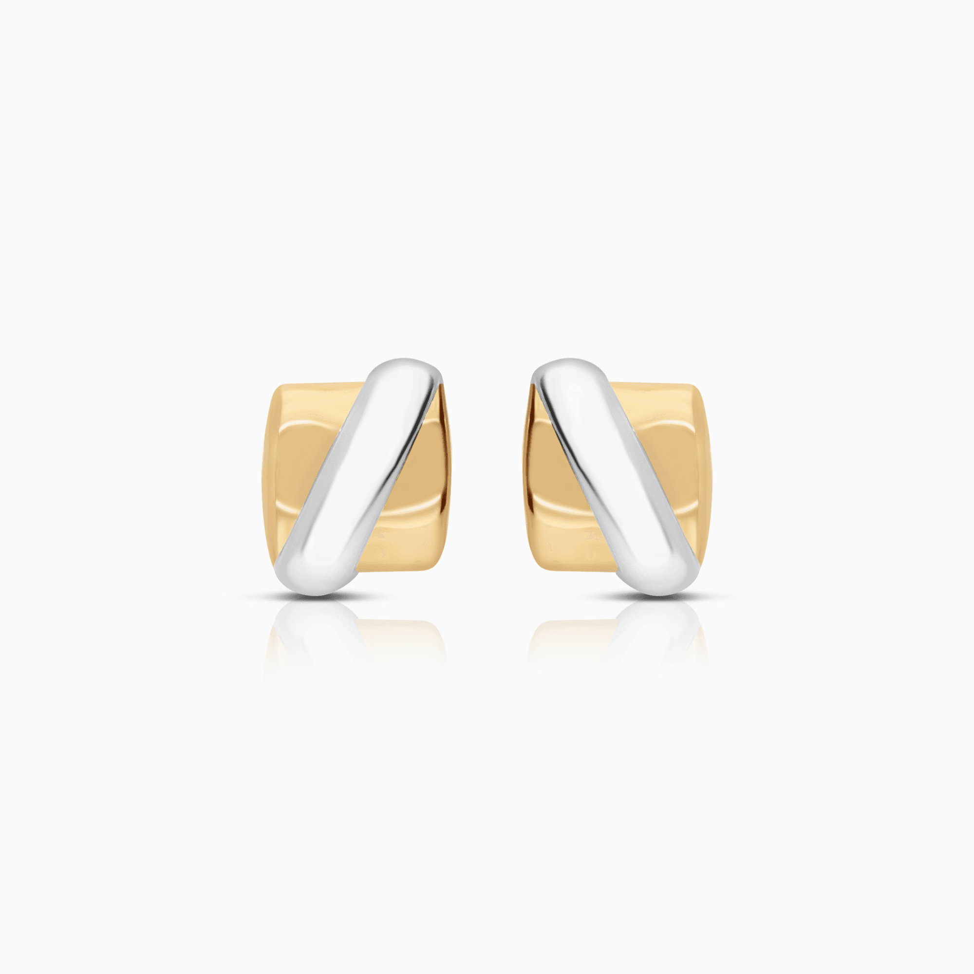 Gold earrings 0.94g 18K white gold/gold