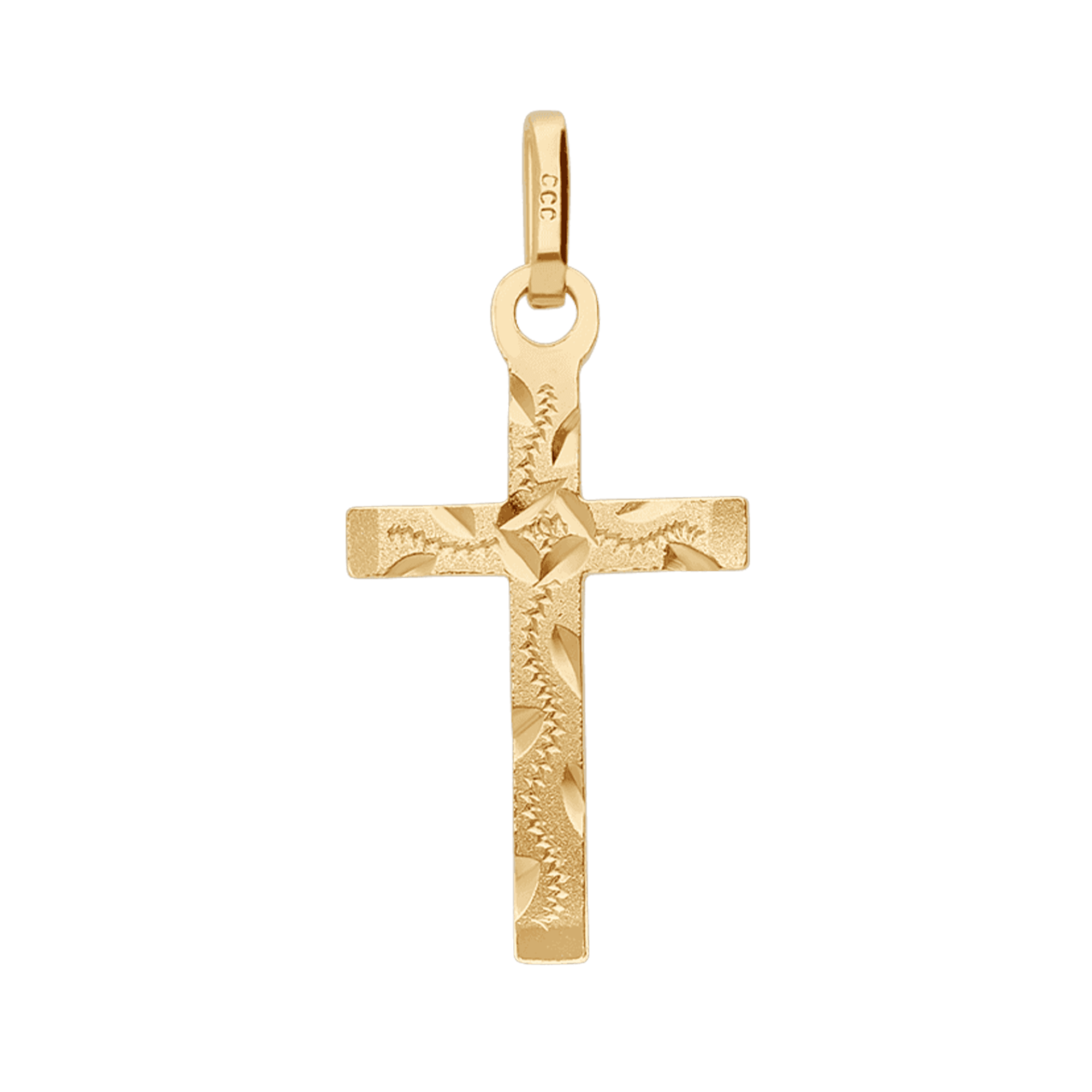 Cross pendant 1.07g 18K gold