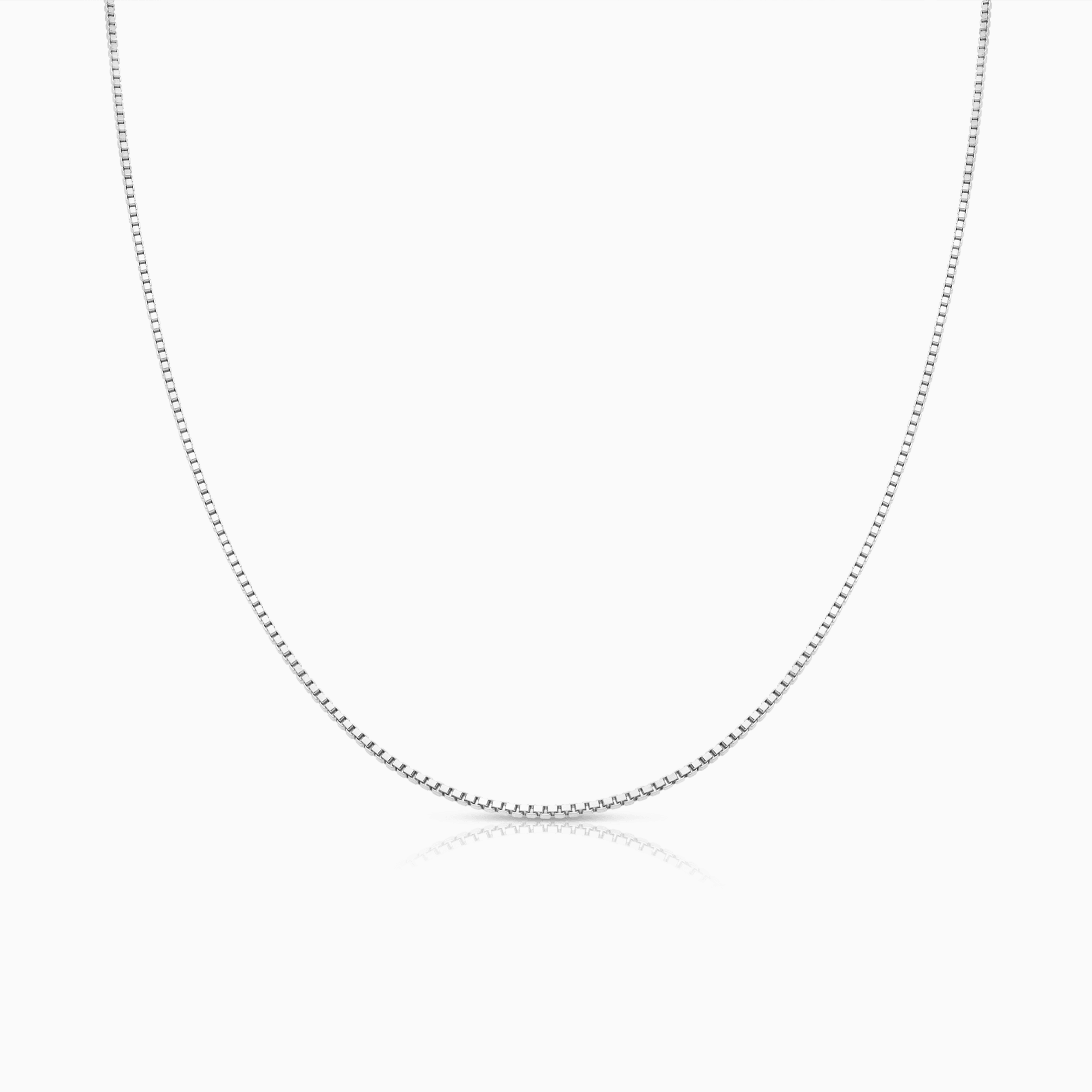 Box Chain 41cm 18K white gold