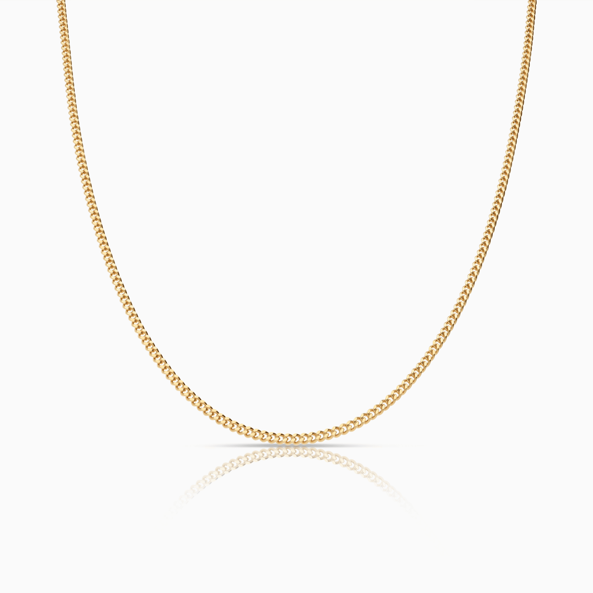 Curb Chain 46cm 18K Gold