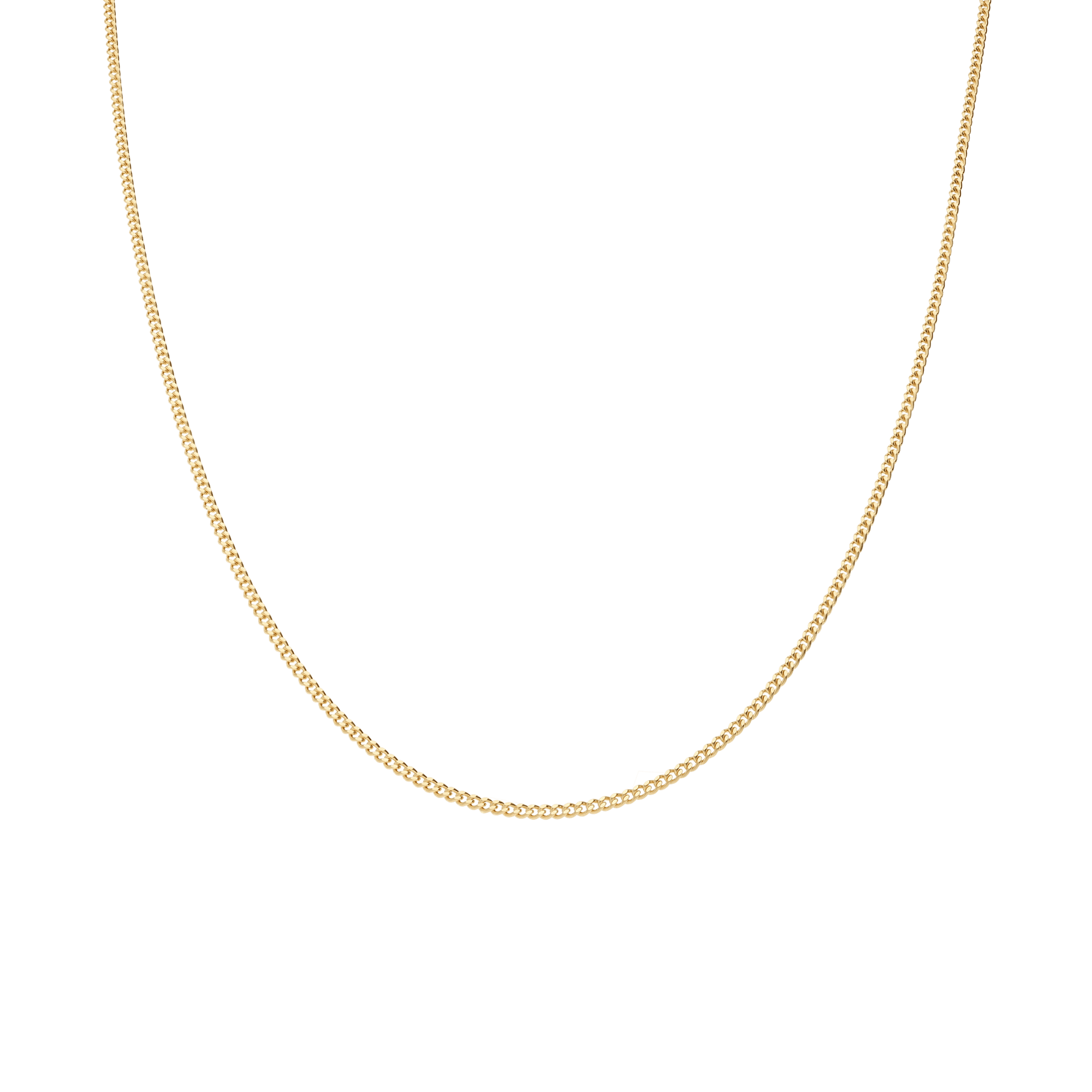 Curb link 43cm 18K gold
