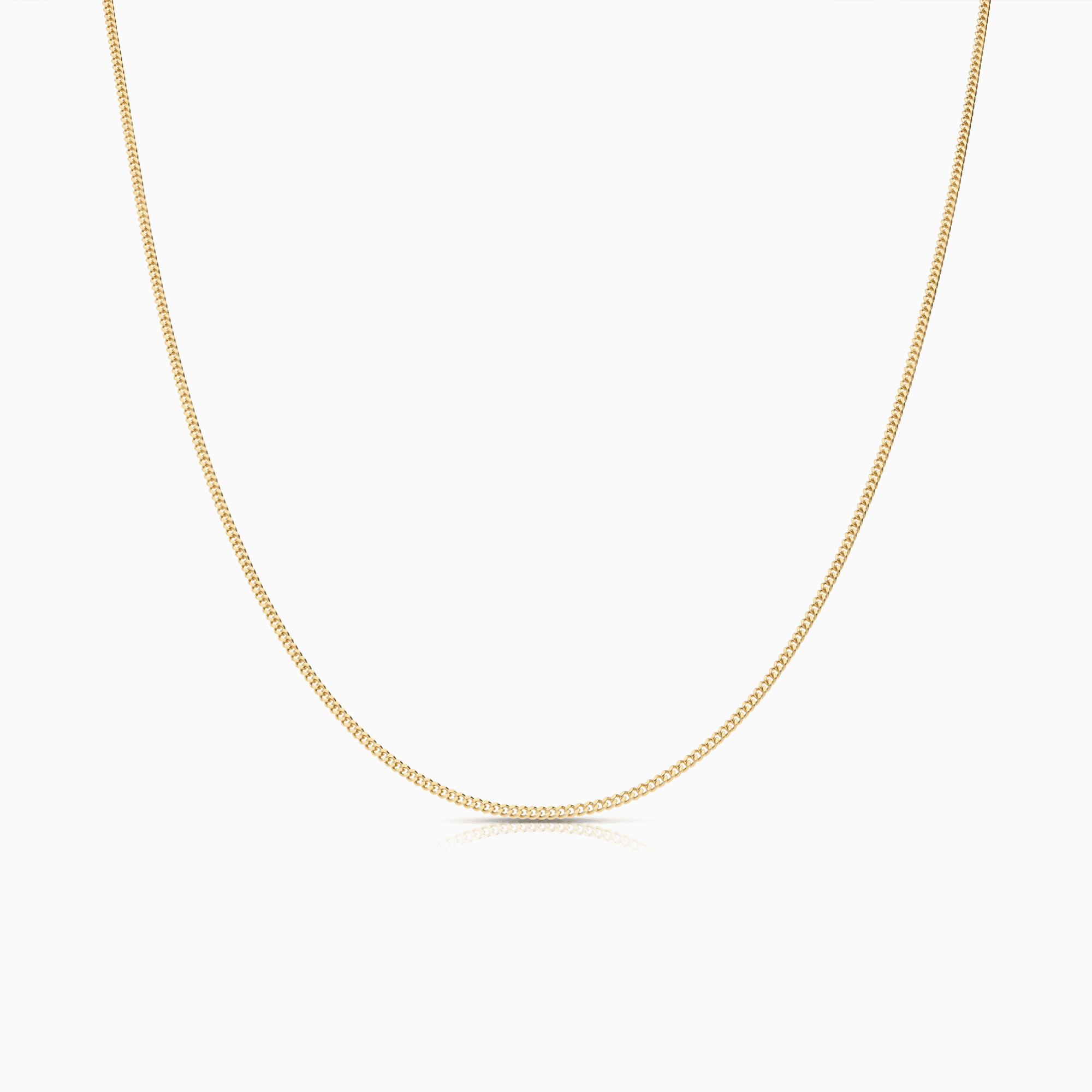 Curb Chain 43cm 18K Gold