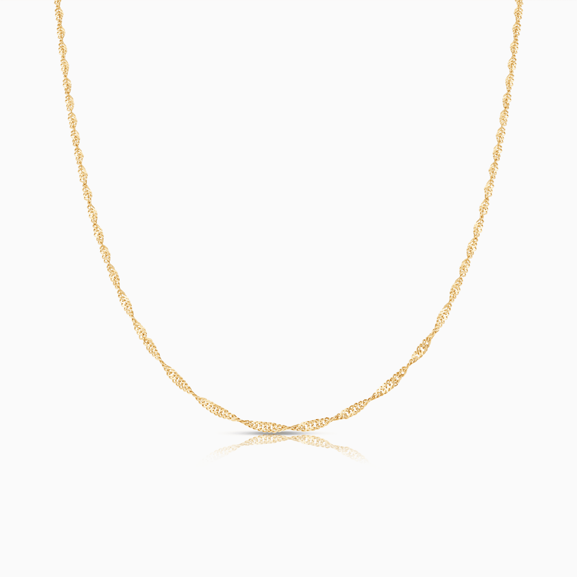 Singapore chain 45cm 18K gold