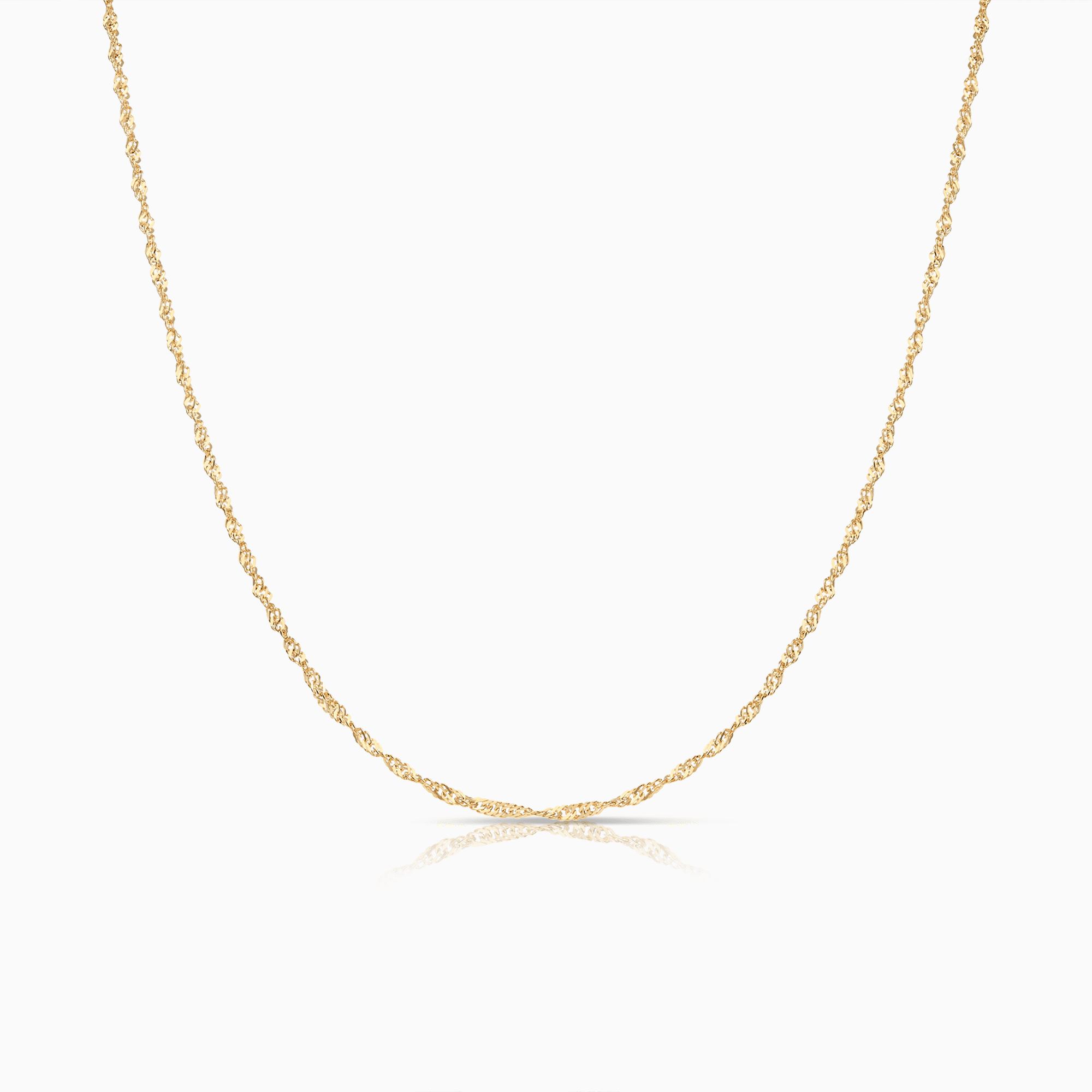 Singaporekedja 40cm 18K guld