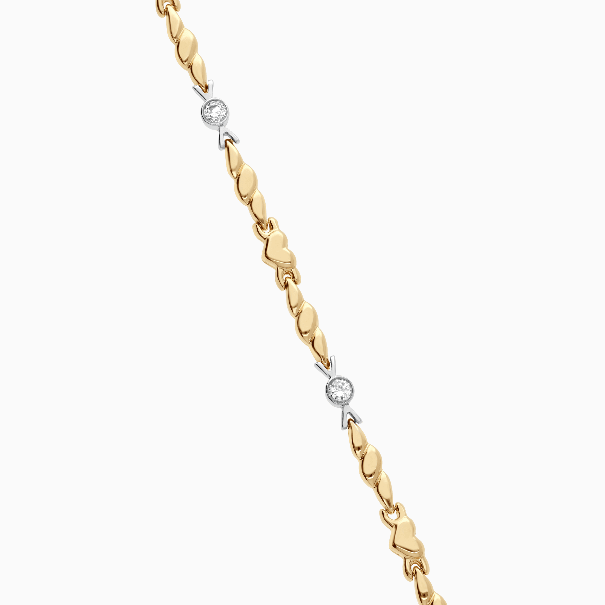 Guldarmband med vita stenar 4,6g 14K guld
