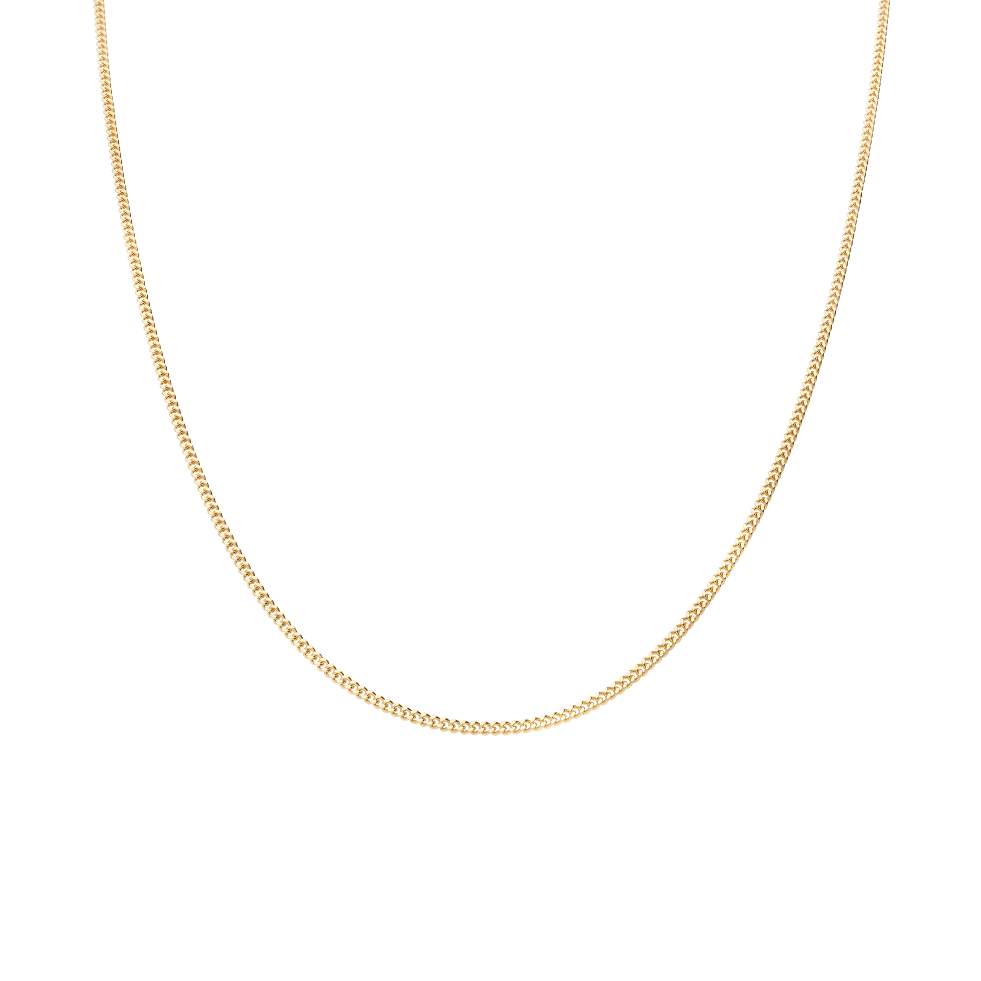 Curb Chain 46cm 18K Gold