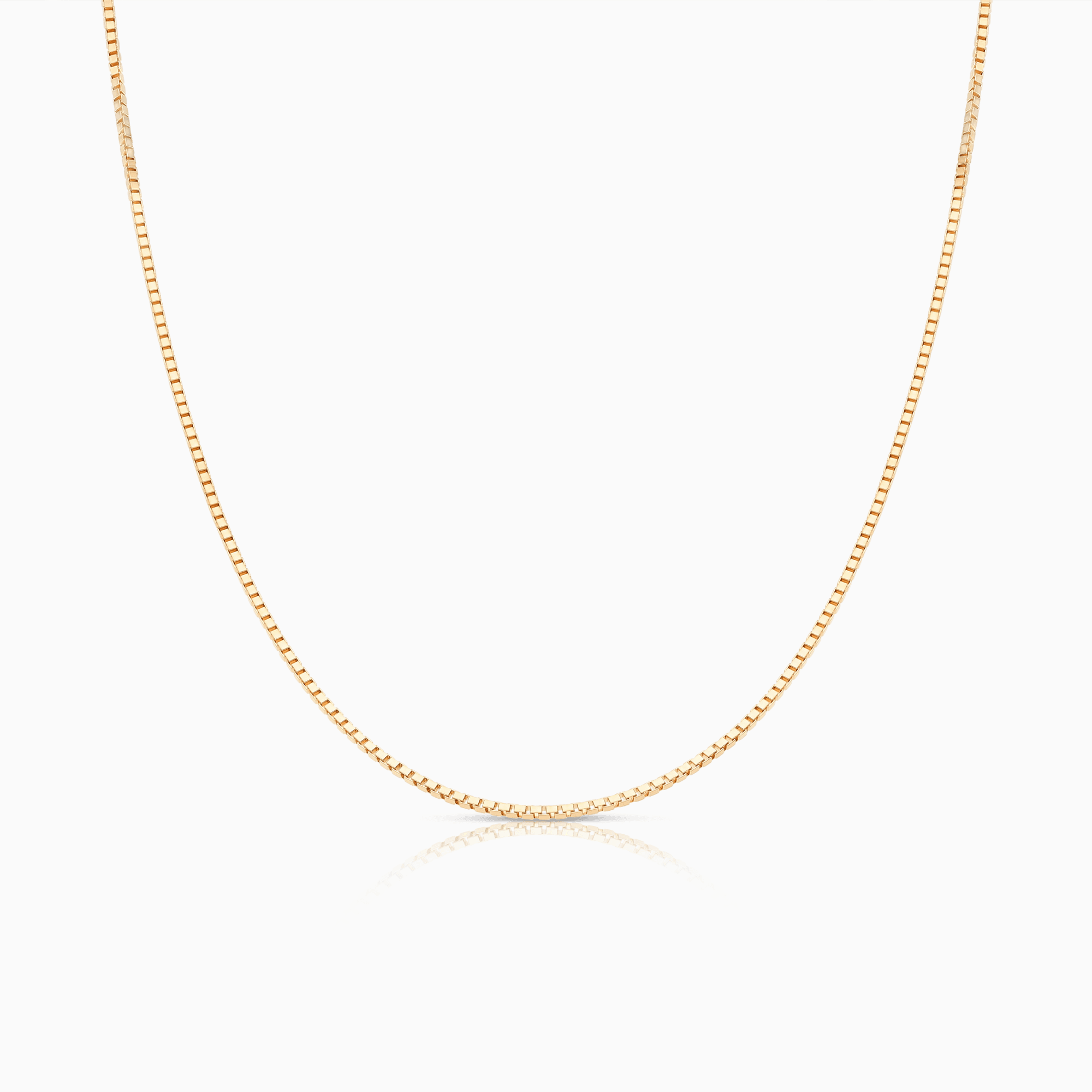 Box Chain 43cm 18K Gold